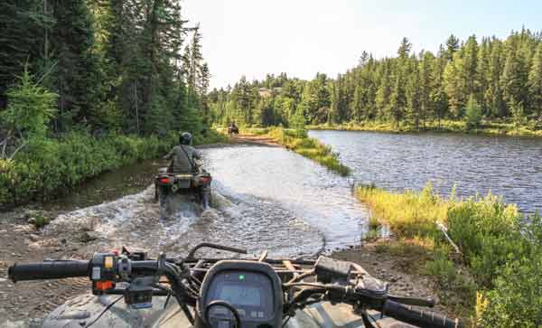ATV Riding Through River
