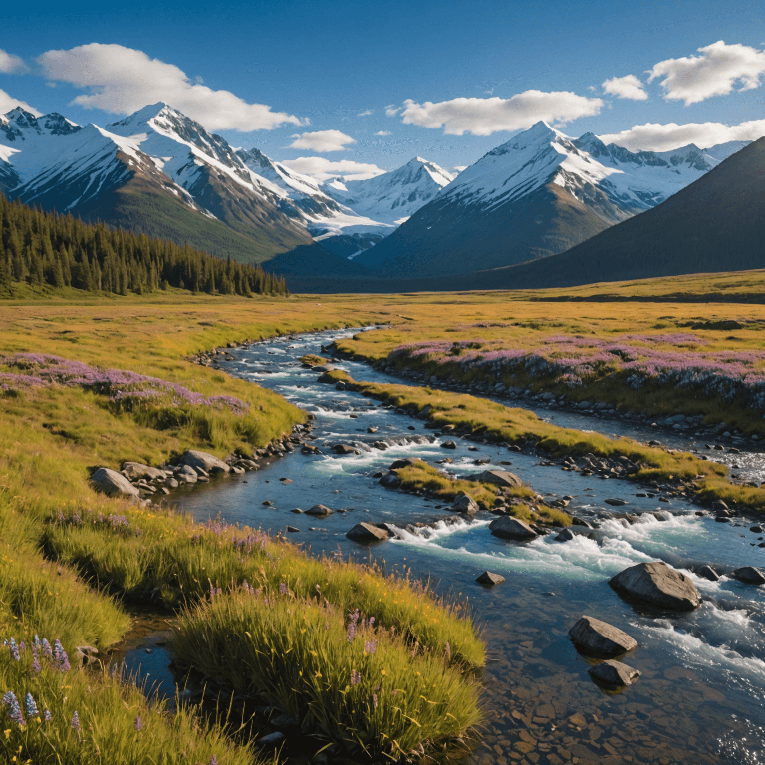 A musher interacting with their sled dog team at Denali Sled Dog Kennels