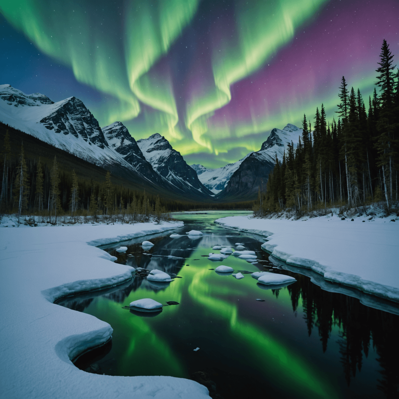 A cozy yurt under the Northern Lights