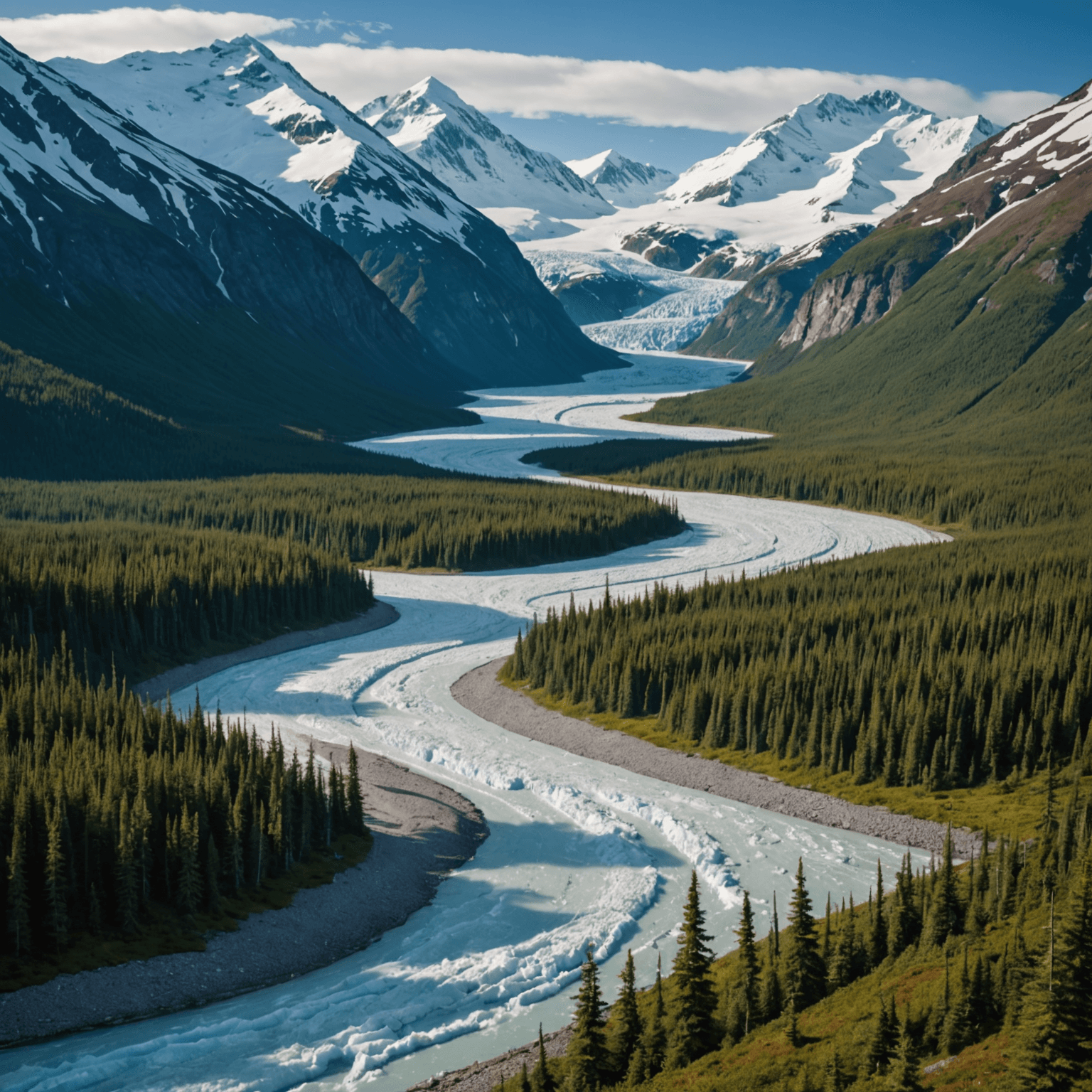 A stunning glacier cave with blue ice and intricate formations