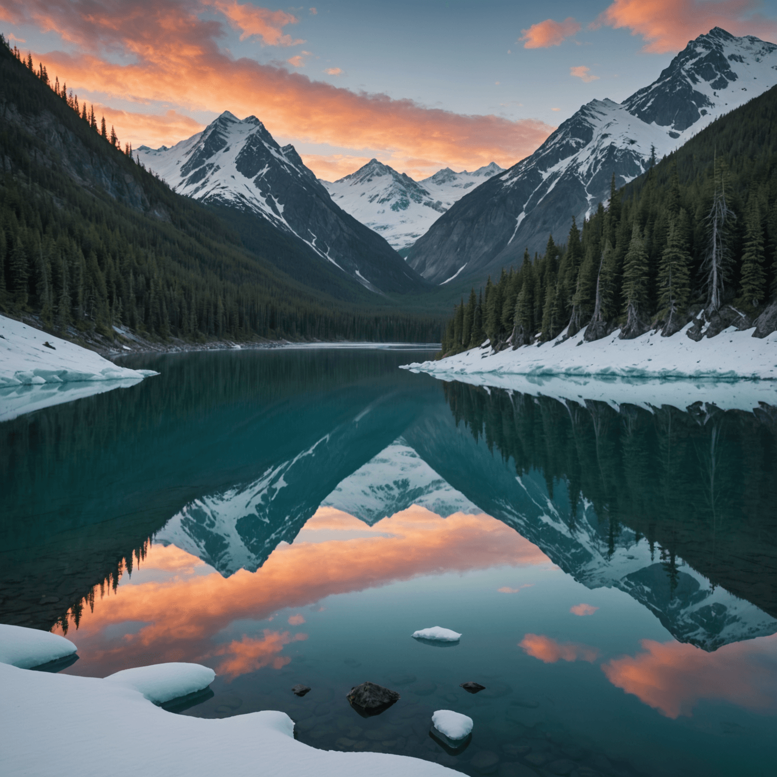 Scientists conducting research under the vibrant aurora