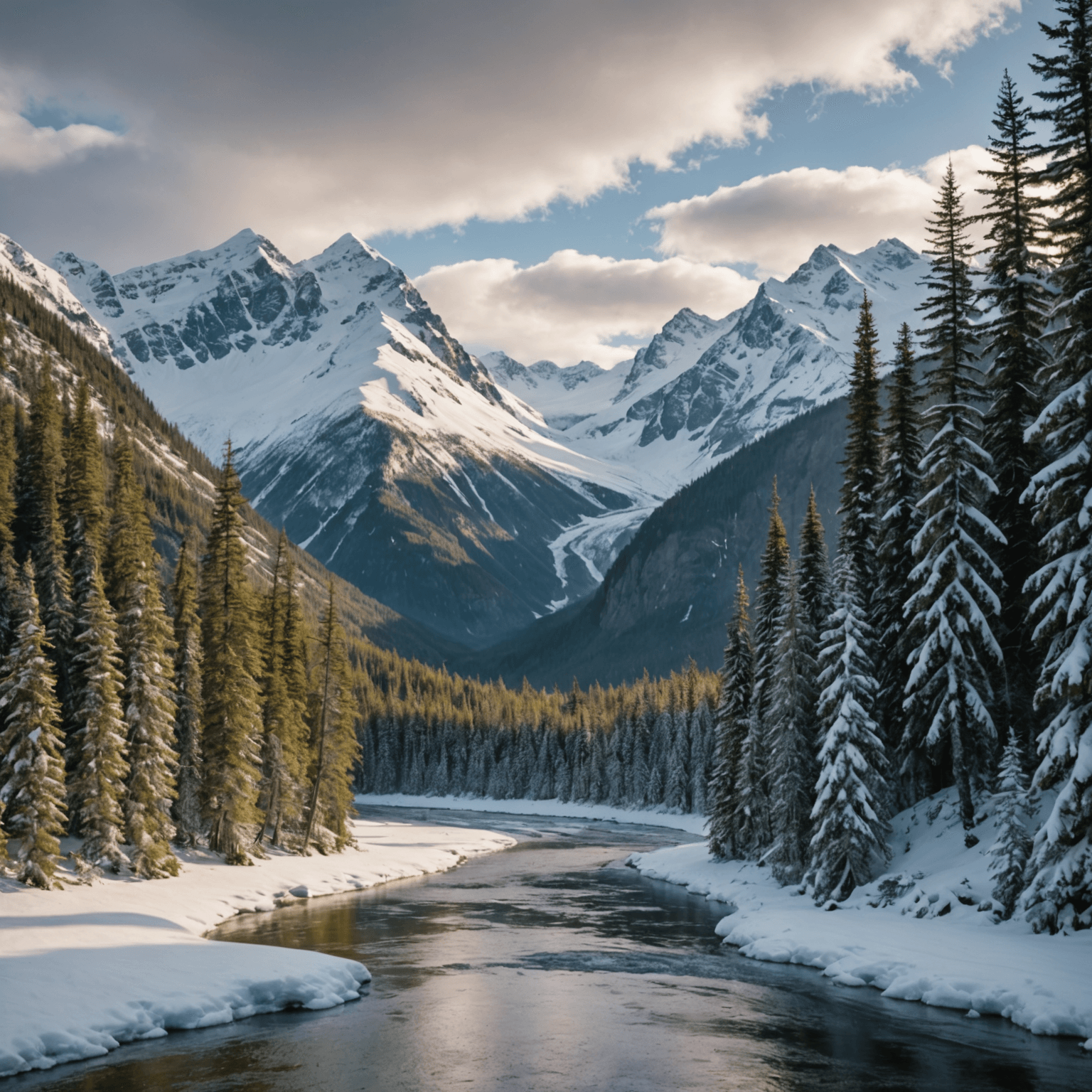 A team of sled dogs training in the snow