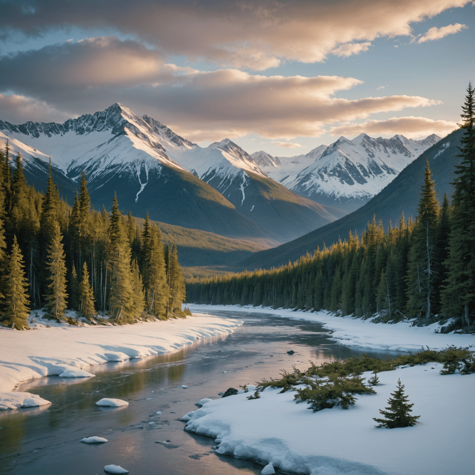 A snowy mountain view from Alyeska Resort