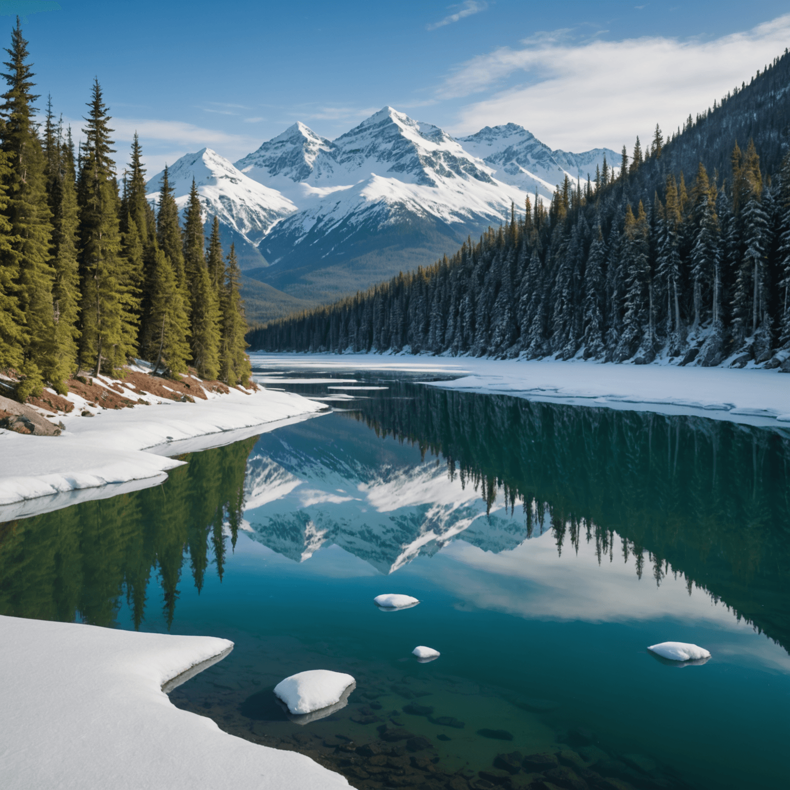 Sled dogs being trained in a snowy landscape