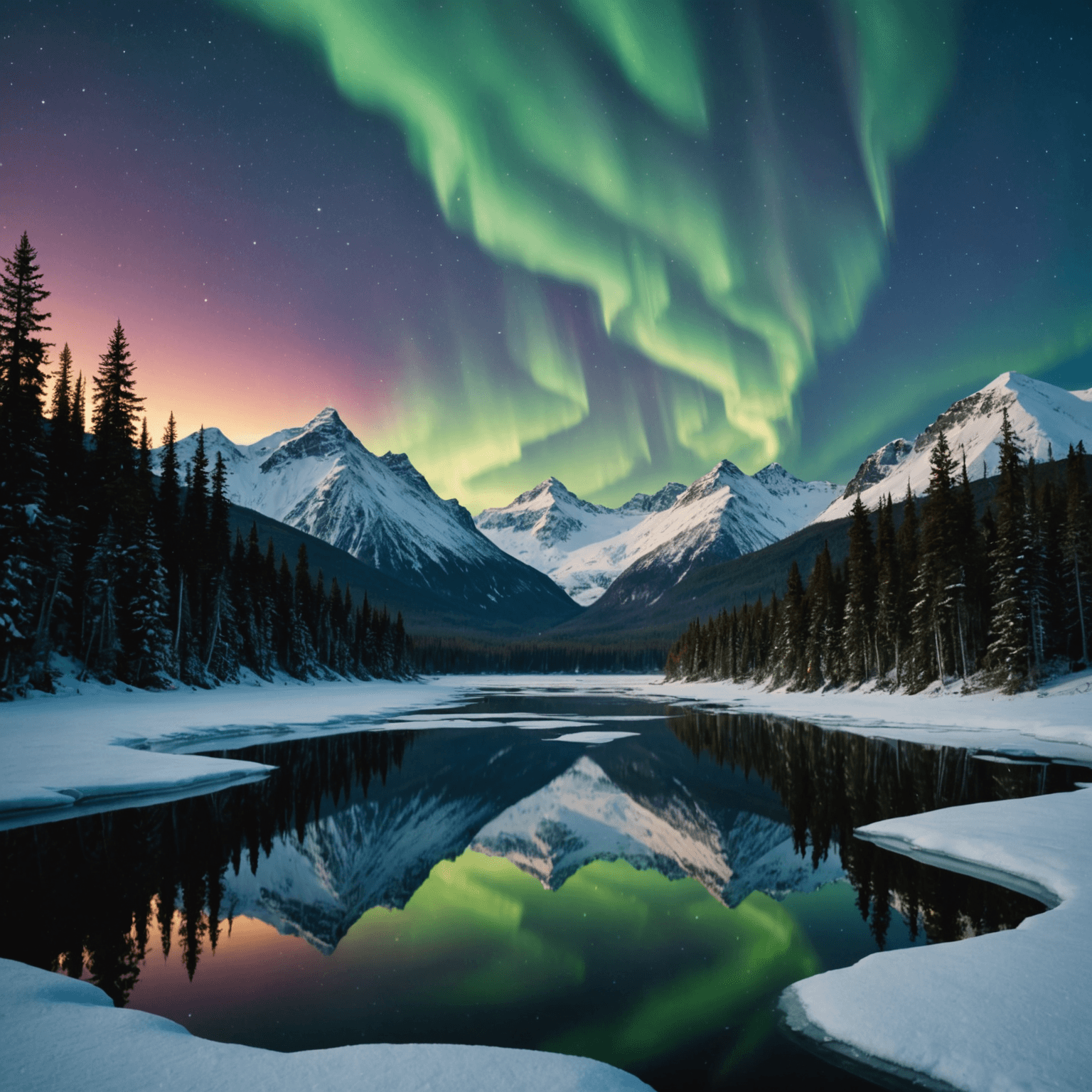 Scenic view of dog sled teams on a snowy trail in Willow, Alaska
