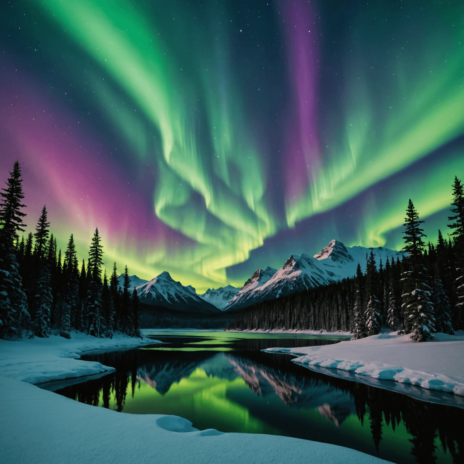 The vibrant northern lights illuminating the night sky over Talkeetna