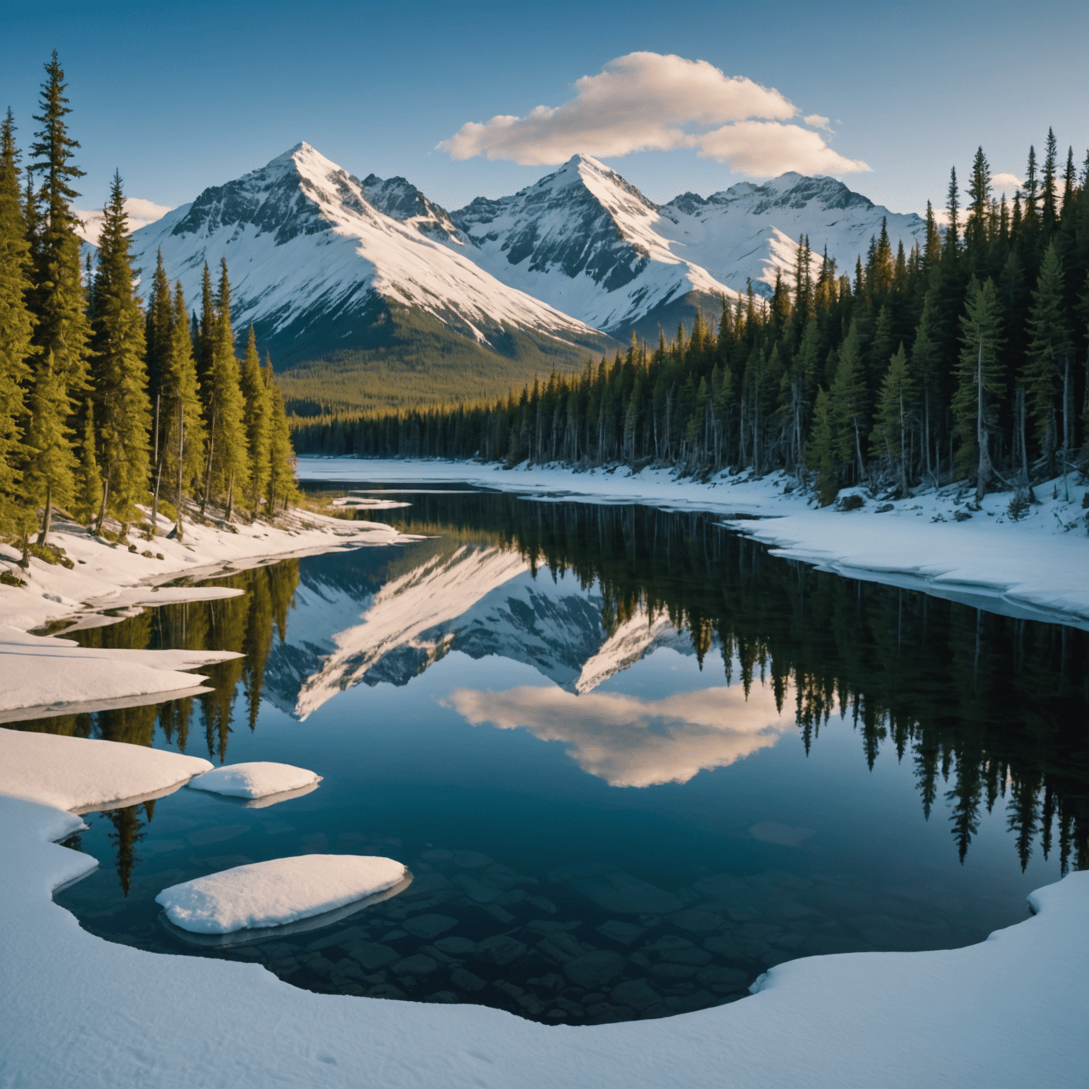 A sled dog team running through the snowy Alaskan wilderness with booties on their paws.