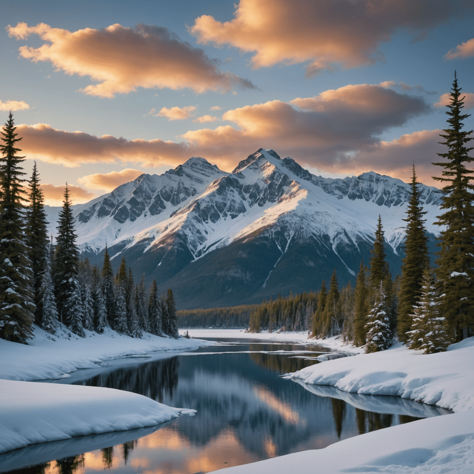 A team of sled dogs racing through a snow-covered trail with the Northern Lights in the background.