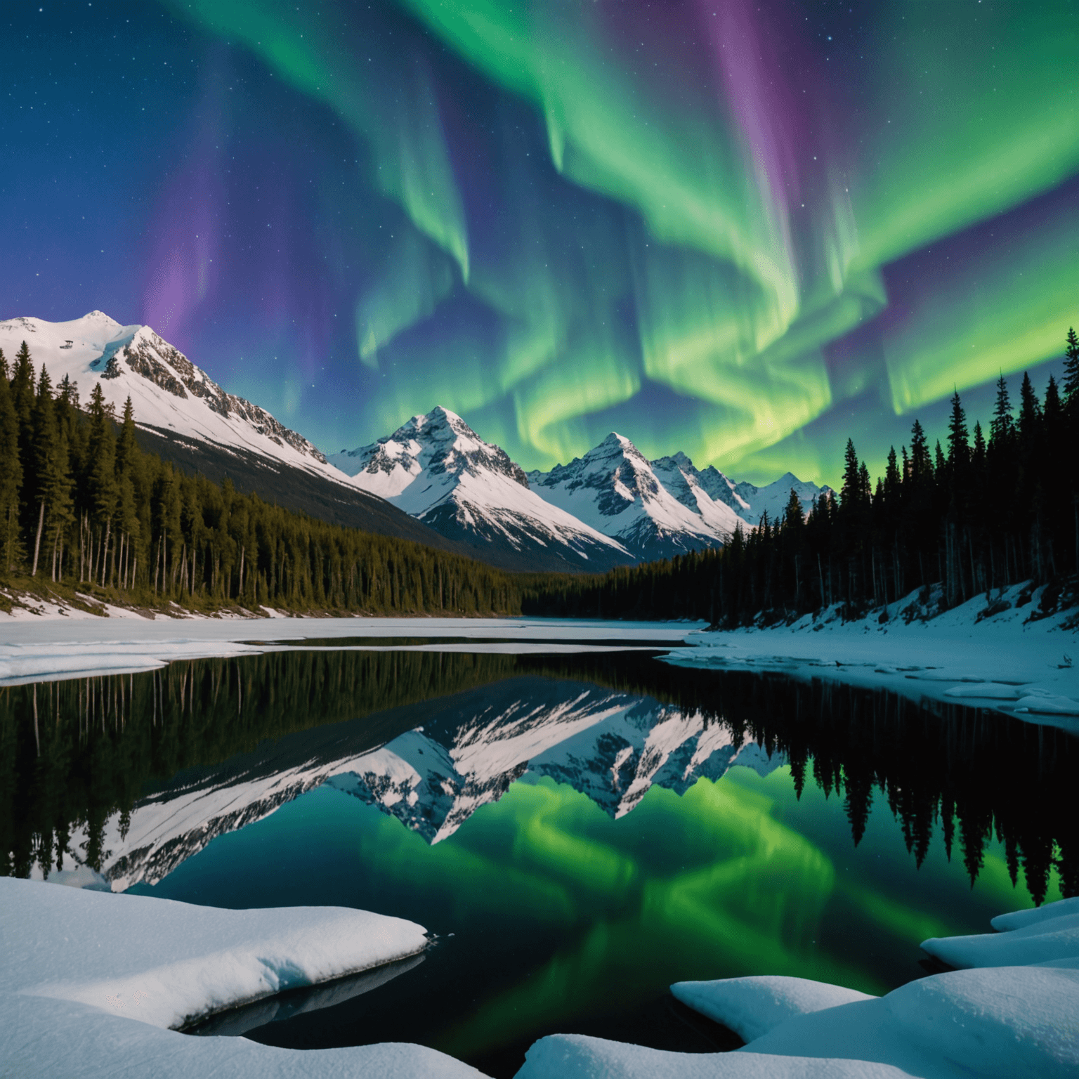 A group of people on a guided Northern Lights tour in a remote location