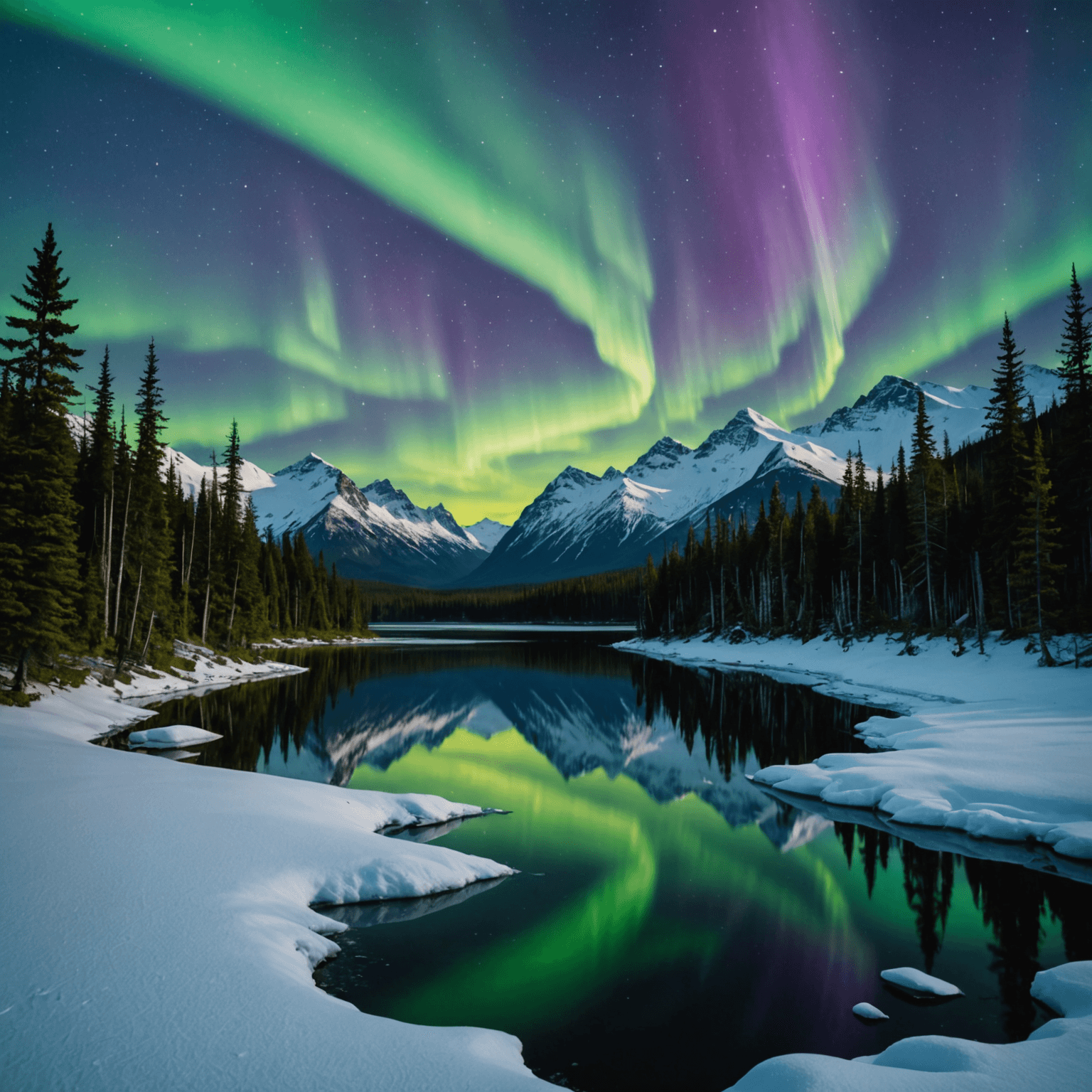 A clear Alaskan night sky perfect for viewing the Northern Lights