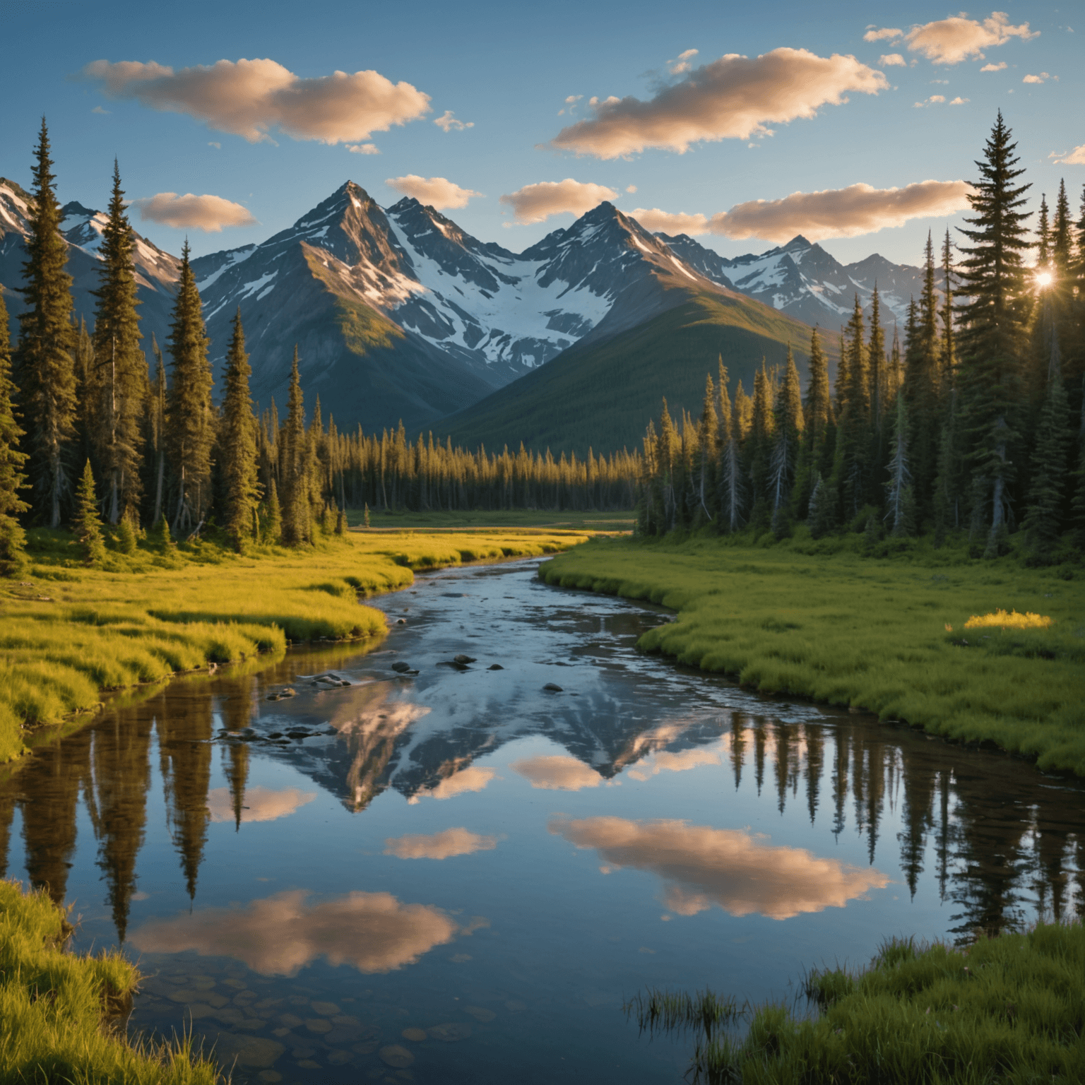 Tour group watching the Northern Lights in Alaska