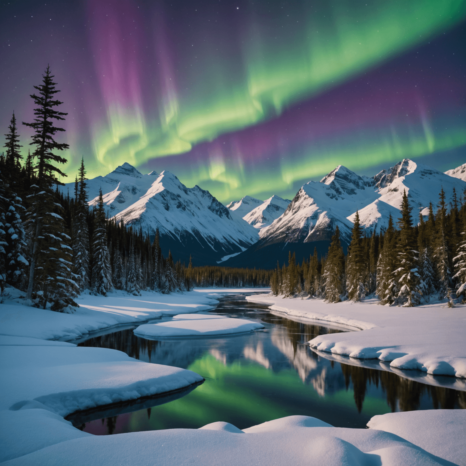 A stunning view of the Northern Lights over Tromsø, Norway