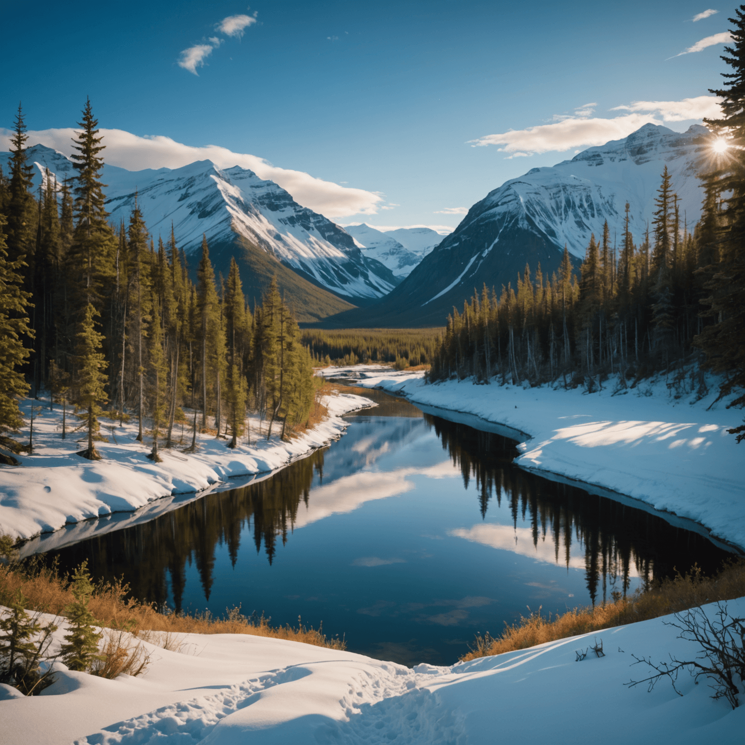 A musher and dog team tackling a snowy section of the Iditarod Trail