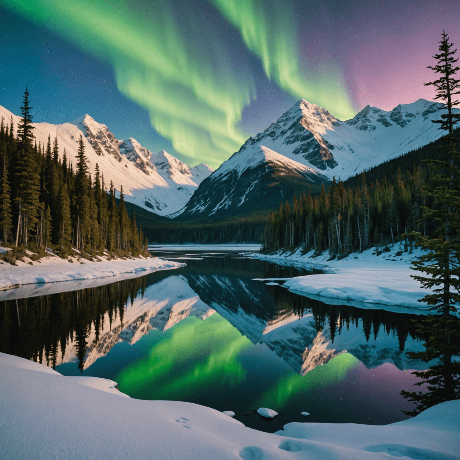 A group of tourists enjoying the Northern Lights with a guide explaining the phenomenon.