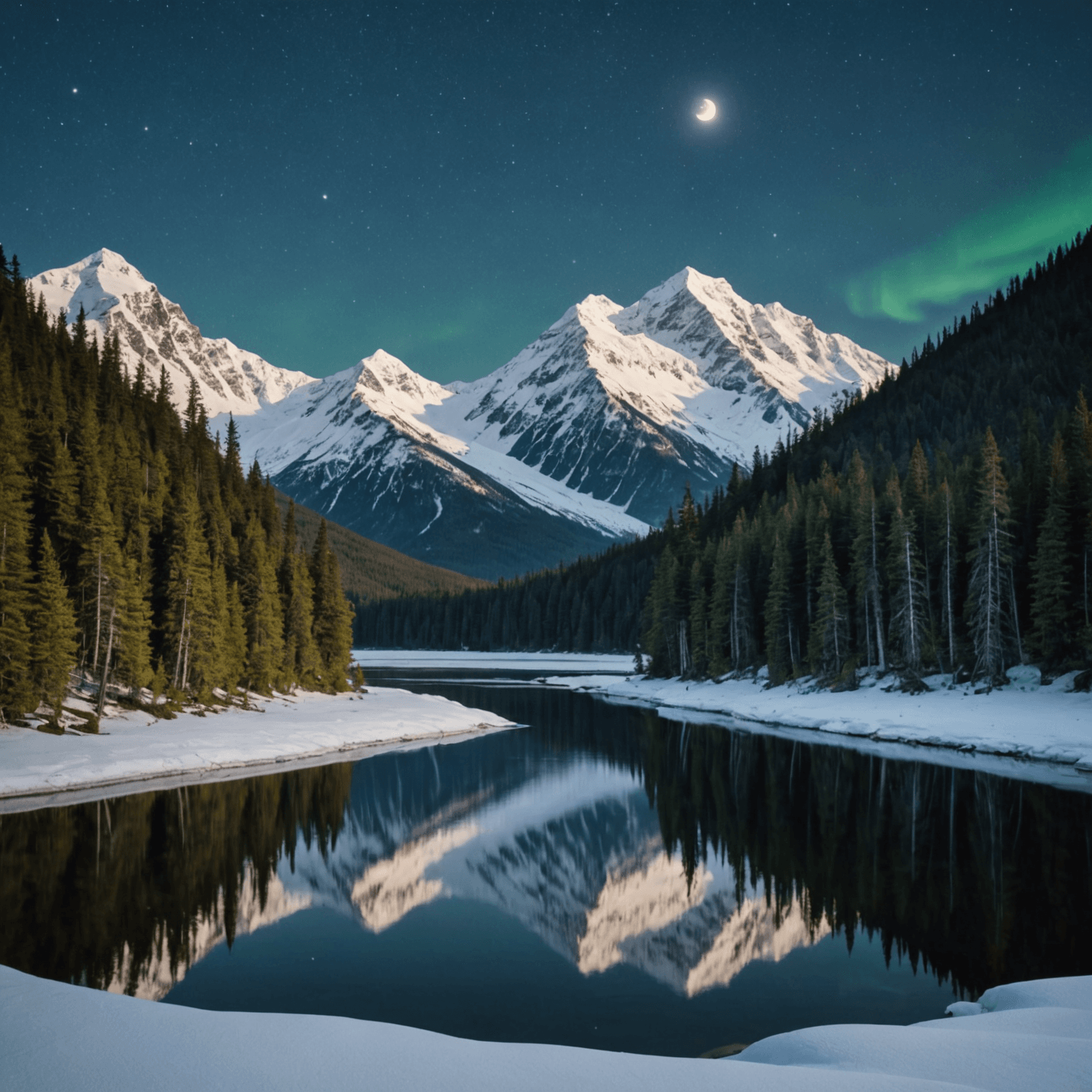 Northern Lights glimmering above Anchorage, with city lights in the foreground.