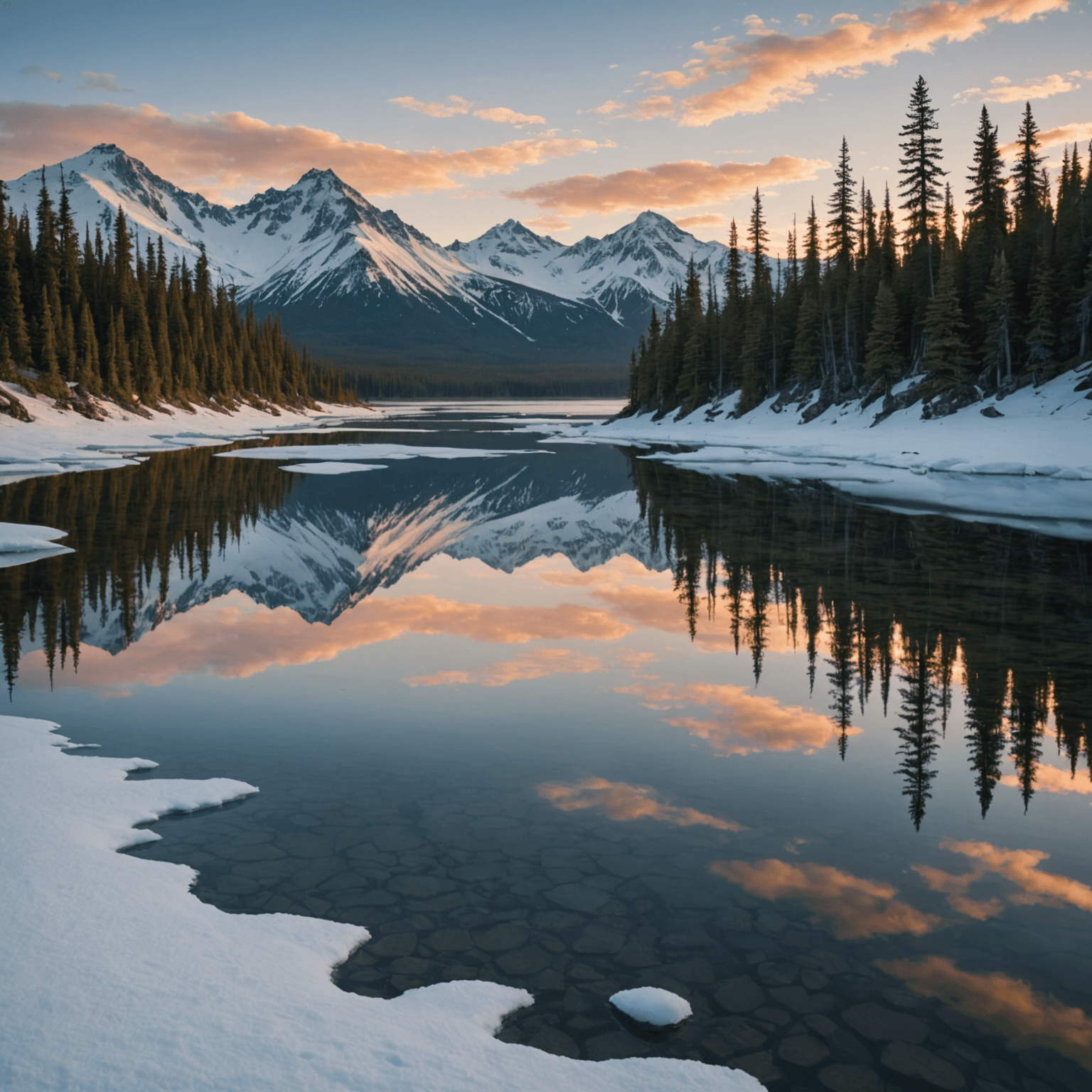 A scenic view of an aurora cabin surrounded by snow-covered trees under a clear, starry sky.