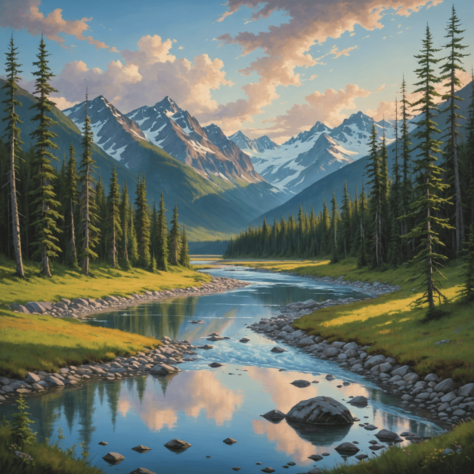 Aerial view of summer dog sledding on a glacier