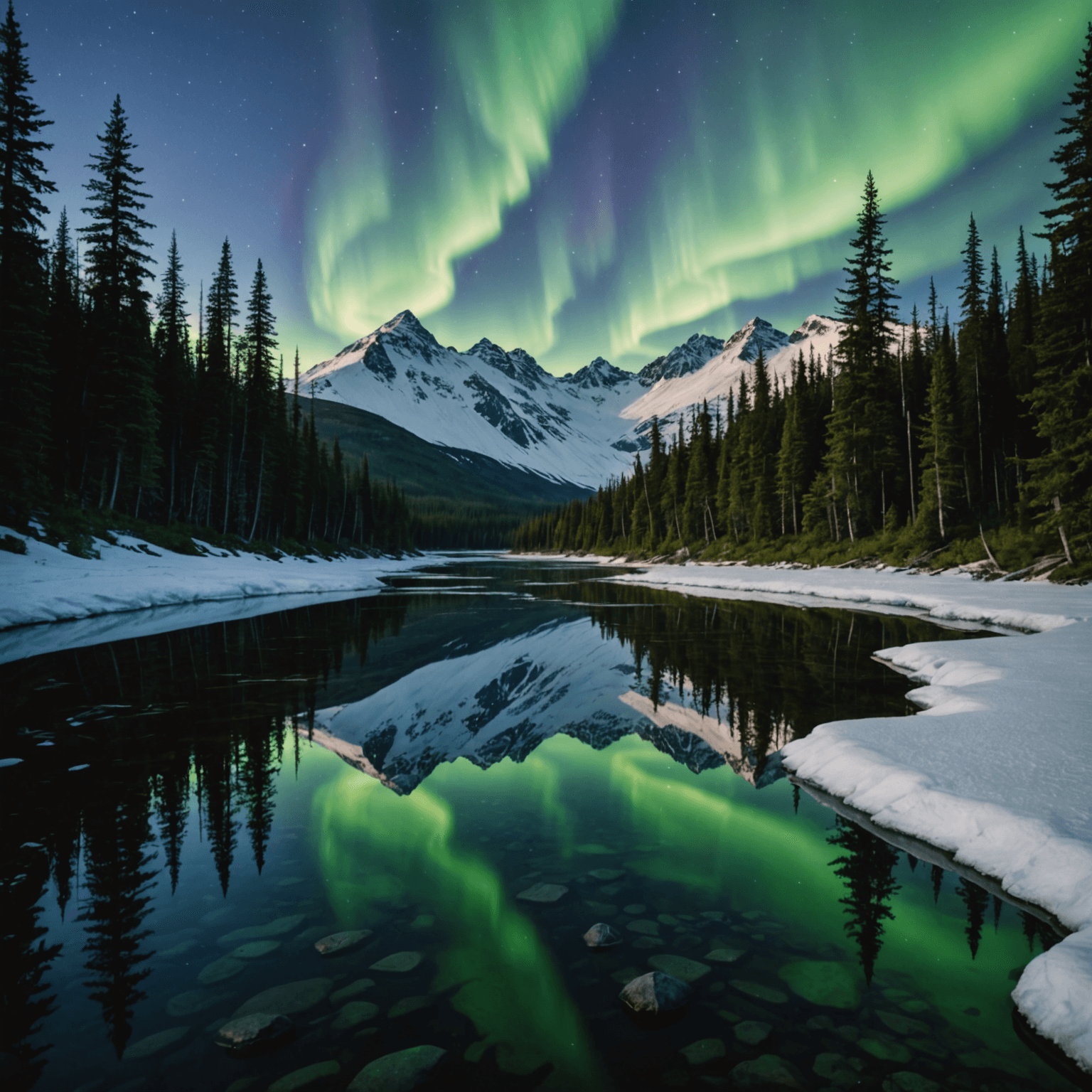wide view of Alaskan mountains and valley