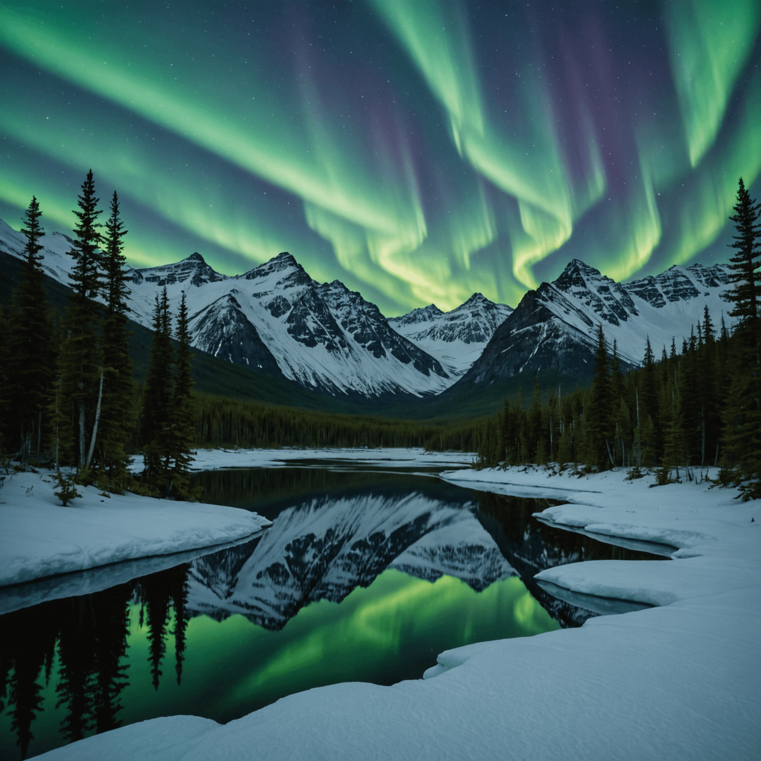 Snow machine riders exploring a trail in Denali National Park