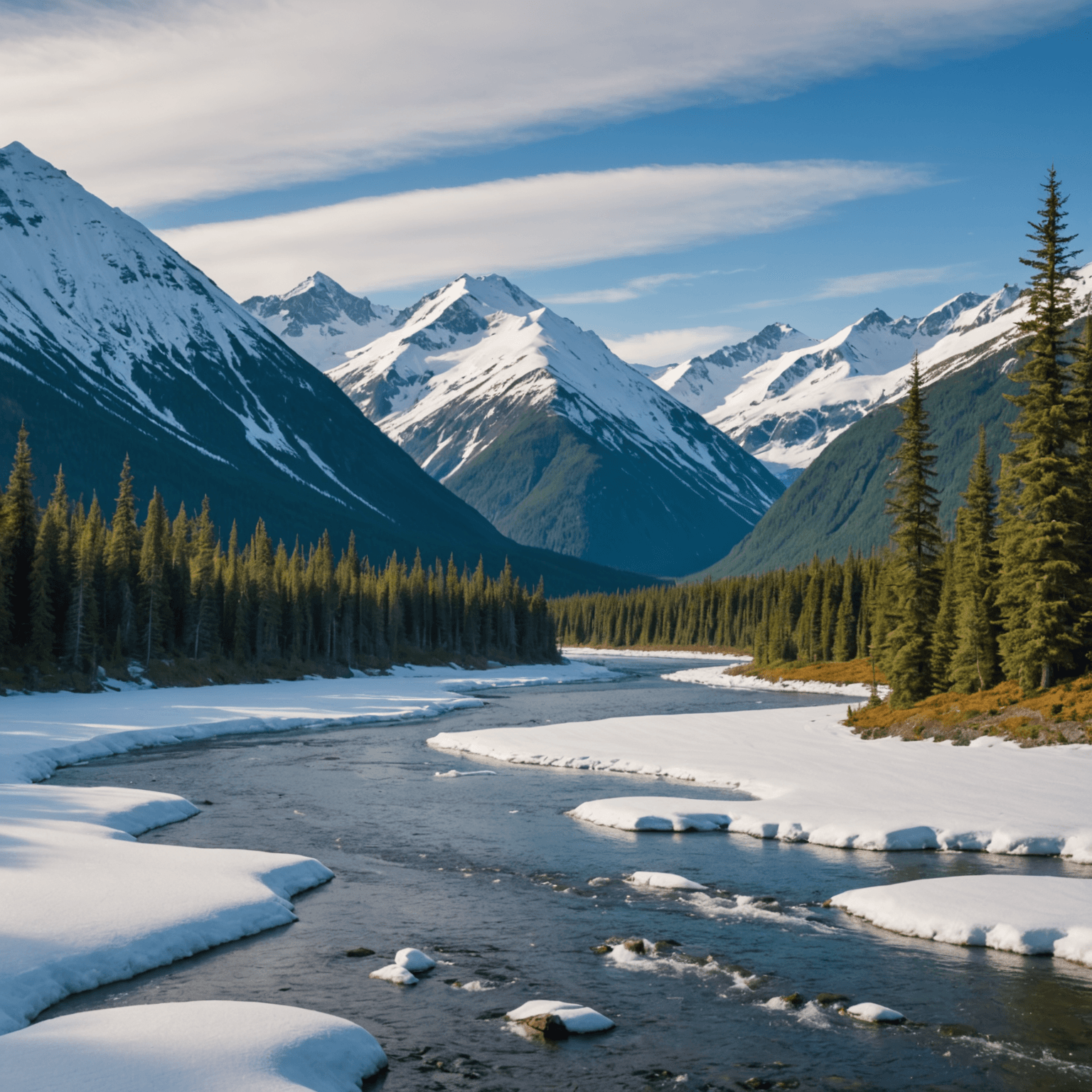 Grizzly bear fishing in a river