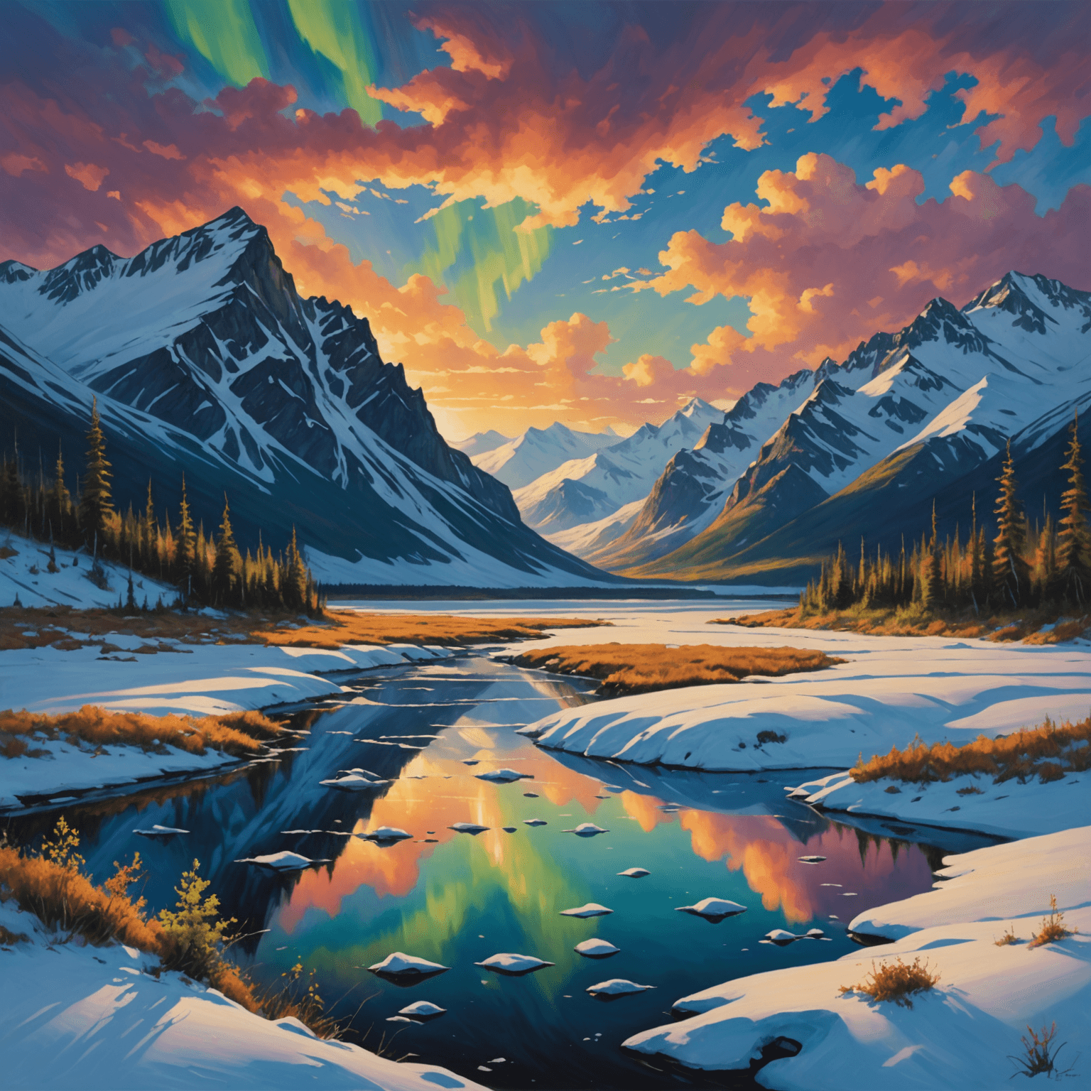 A vibrant display of ice sculptures at the World Ice Art Championships, showcasing the creativity of Alaskan artists.