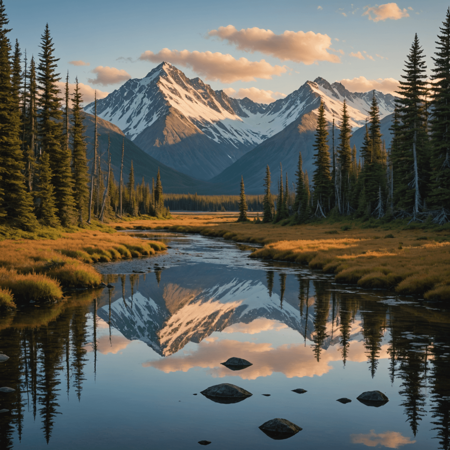 Vibrant downtown Anchorage with shops and galleries