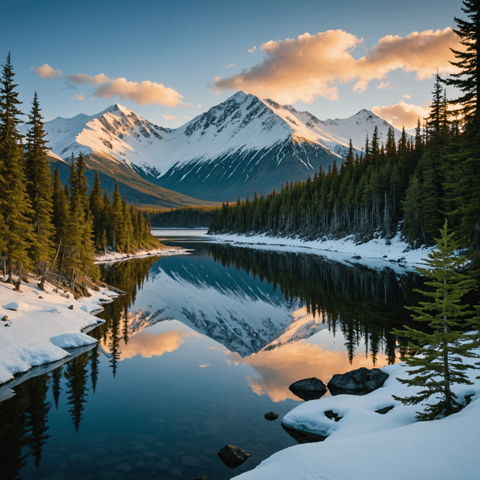 Stunning view of Flattop Mountain from Chugach State Park