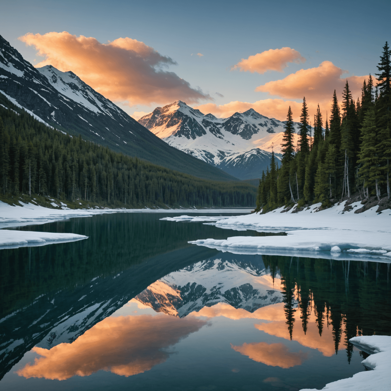 Snowmobile parked with a scenic view of the Chugach National Forest