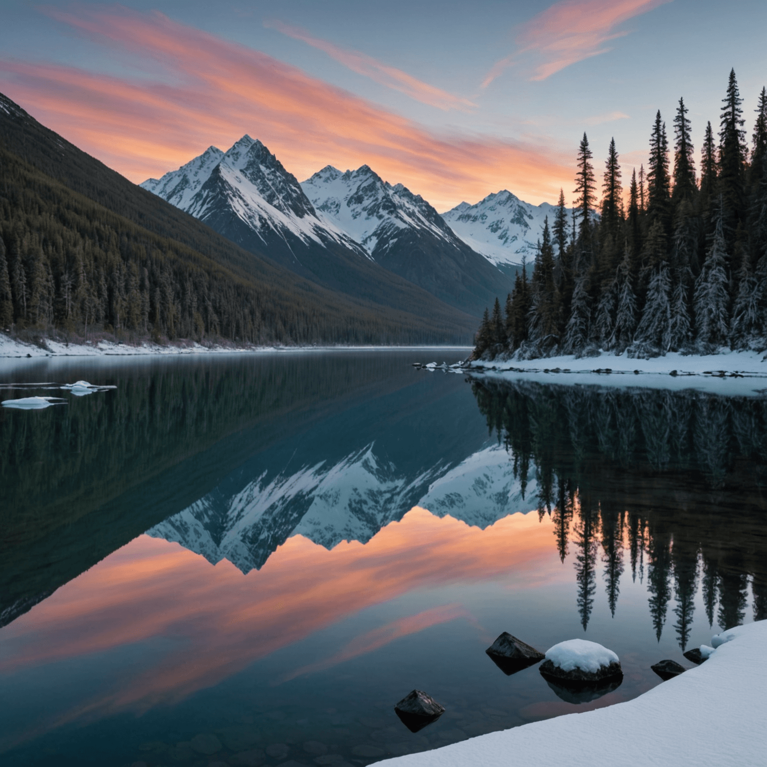Snowmobiles in the Chugach Mountains with a backdrop of snow-covered peaks