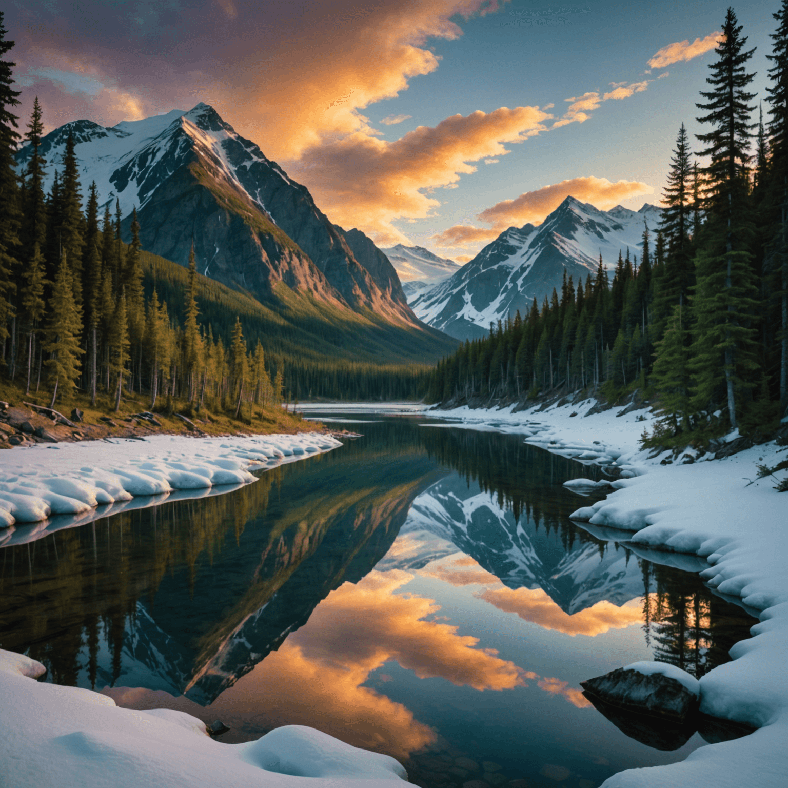 A group of tourists kayaking near the edge of a glacier, with the sun setting in the background