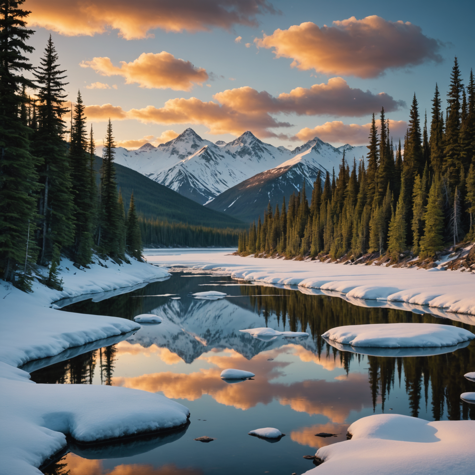 Scenic view of Denali National Park with wildlife