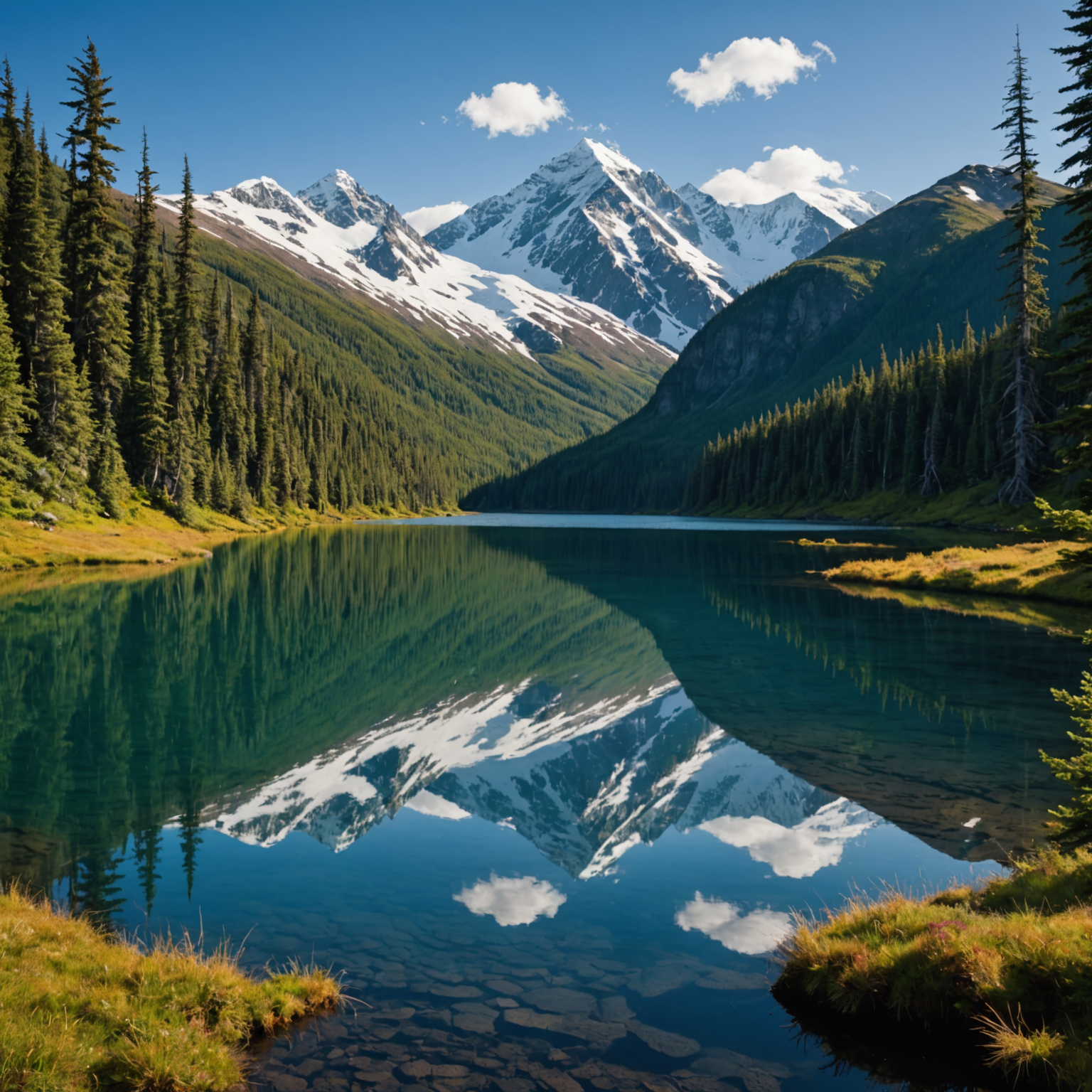 A group of snowmobilers with a guide pointing out a landmark