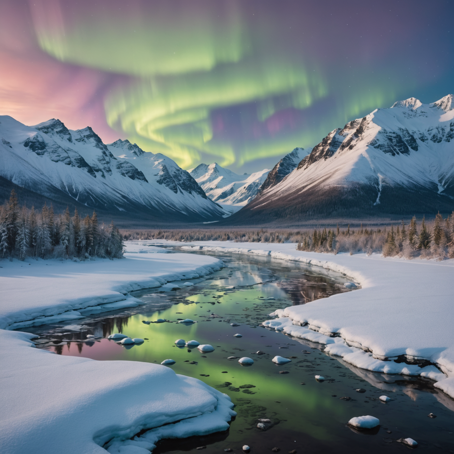 Spencer Glacier with hikers and icebergs in the foreground.
