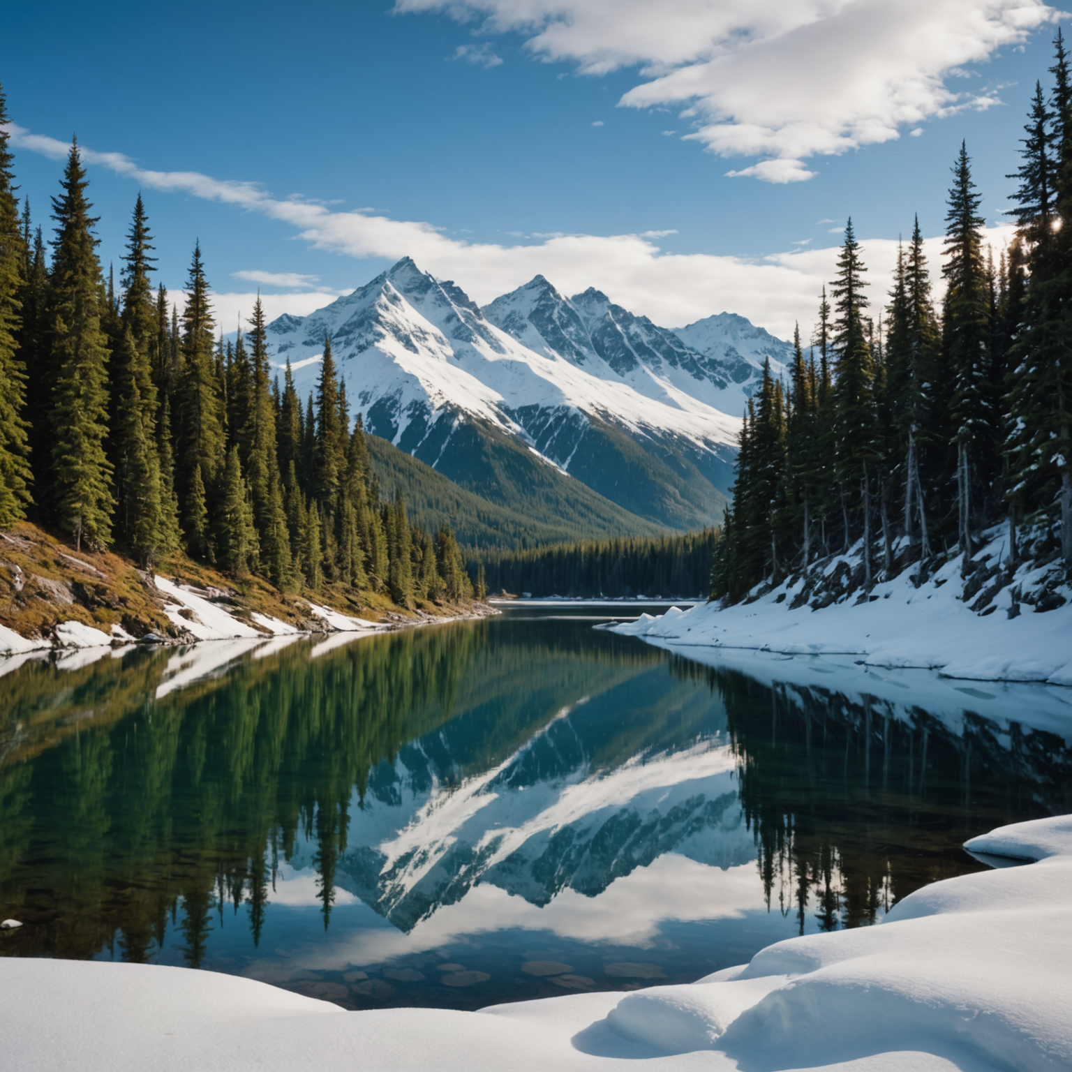 A breathtaking view of Alyeska Resort's ski slopes in winter