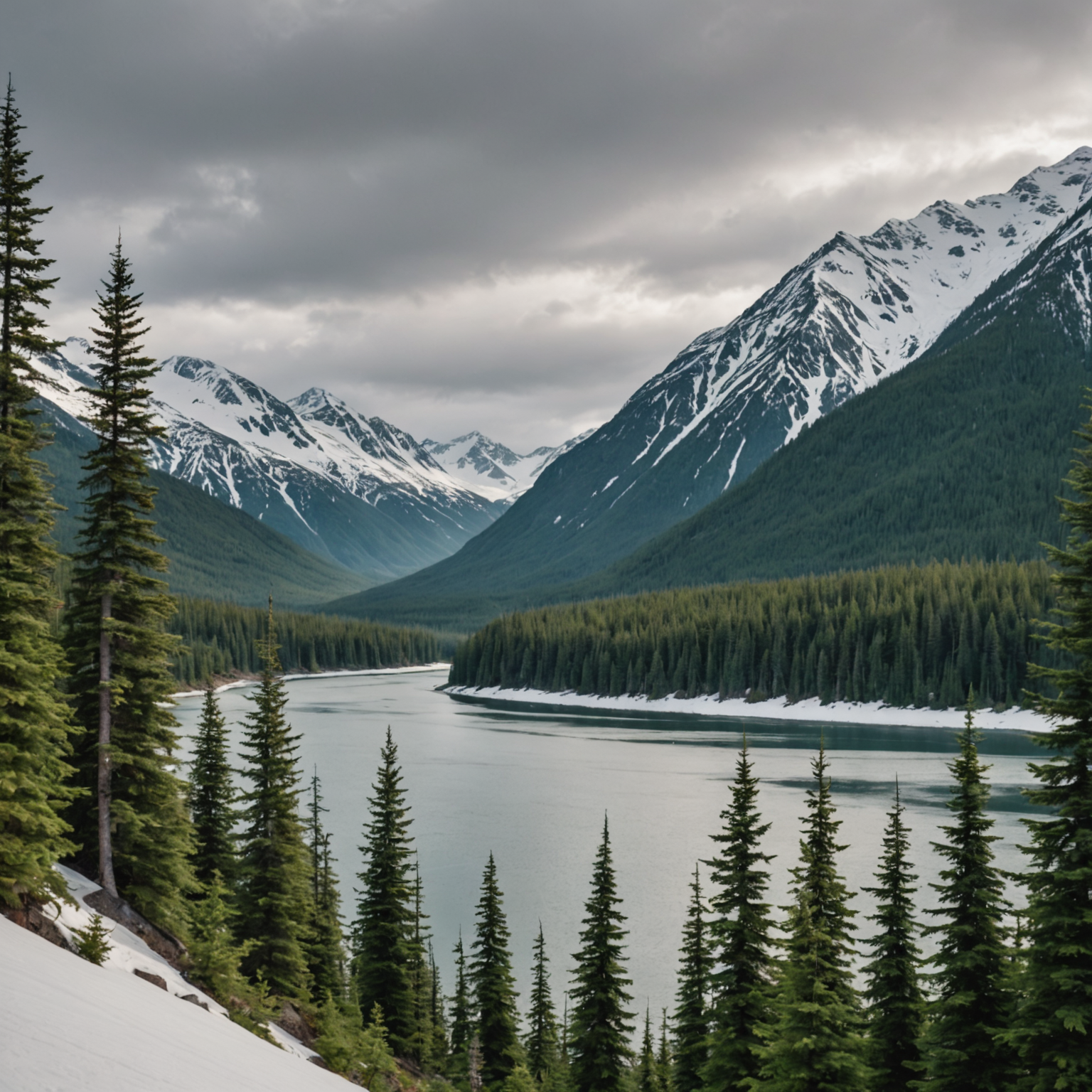 Passengers enjoying the view from the train with snow-covered trees