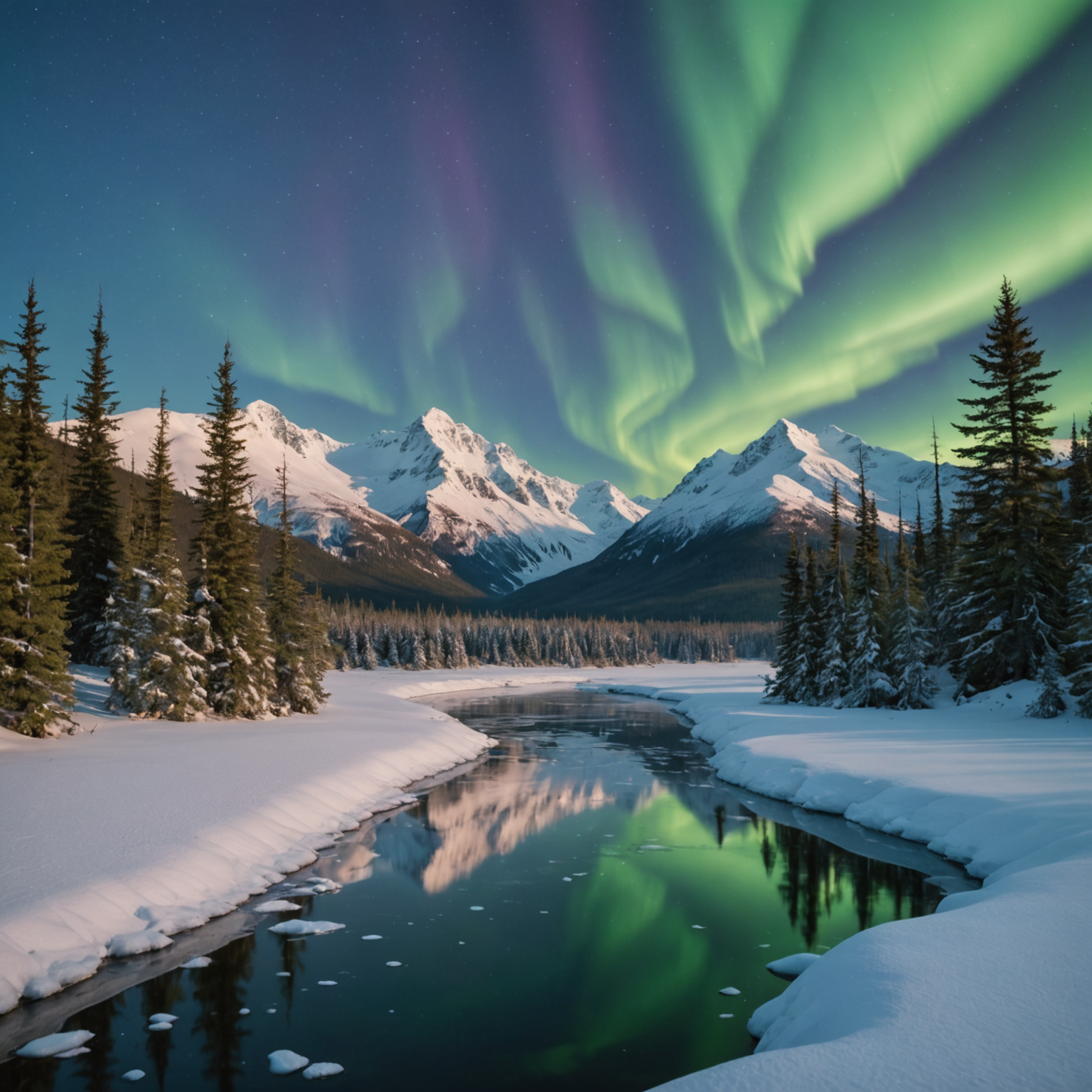 A panoramic view of hikers on the Winner Creek Trail, surrounded by dense forest and mountain peaks.