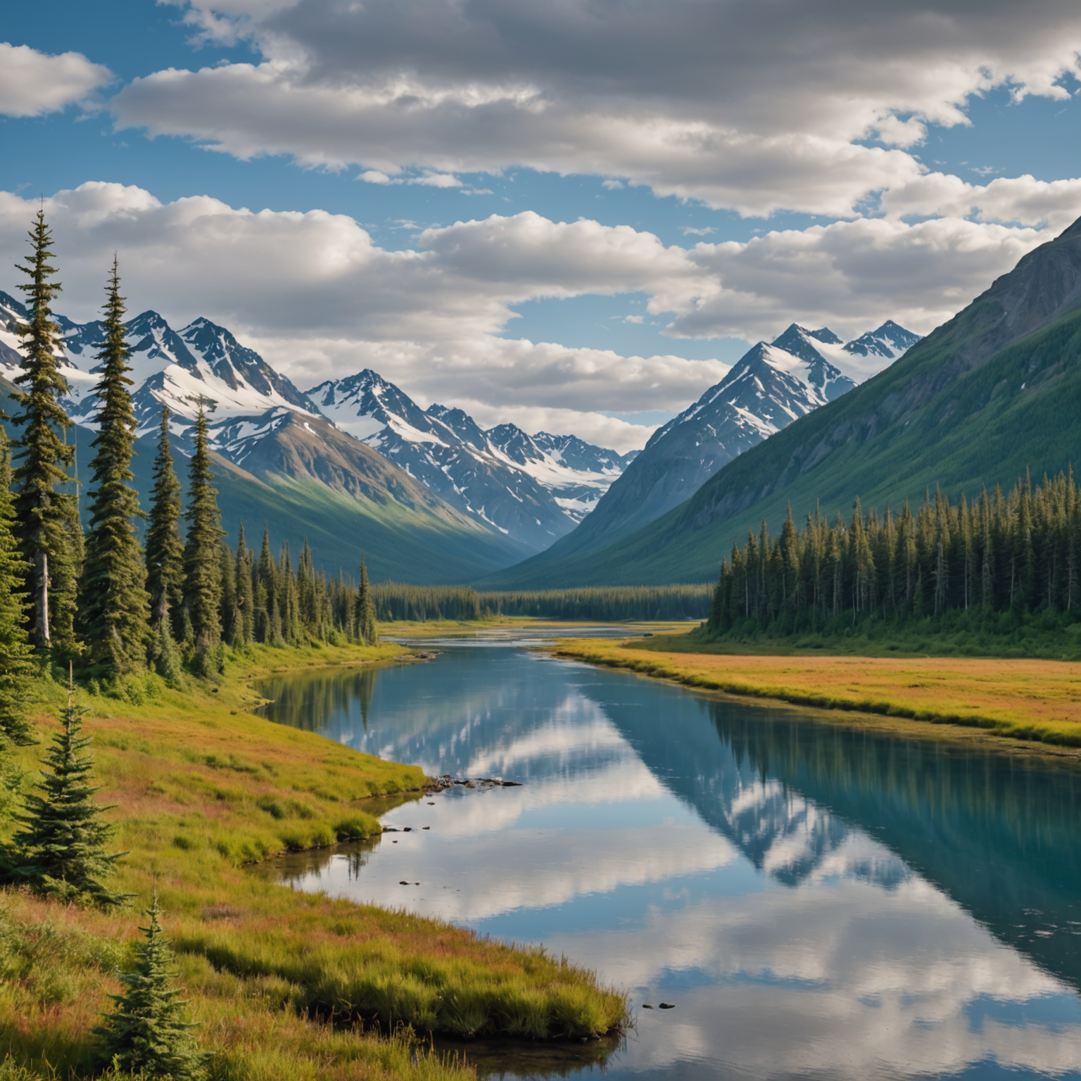 Group of ATV riders enjoying the panoramic view in Talkeetna Mountains