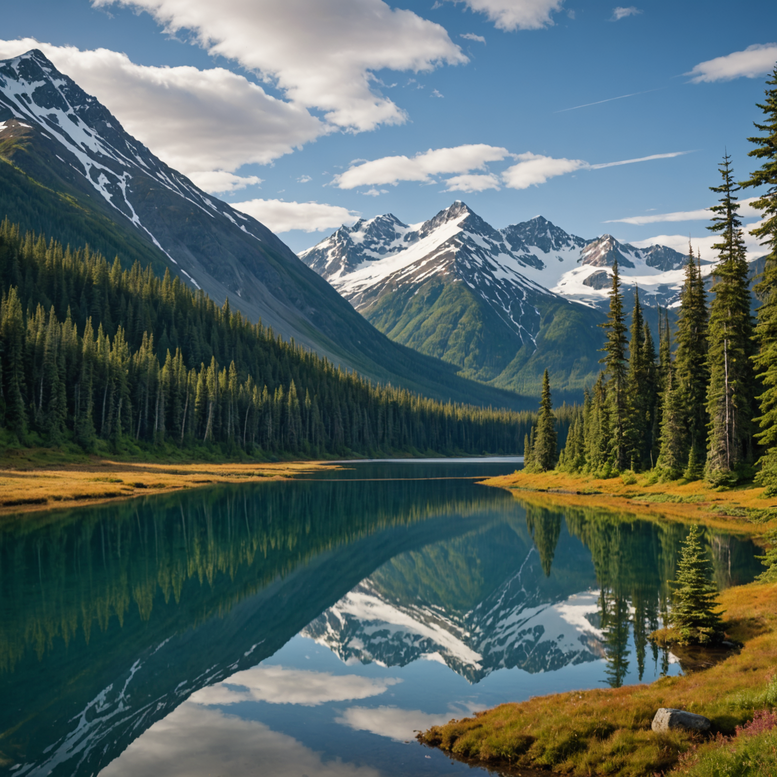 A stunning shot of brown bears fishing at Brooks Falls