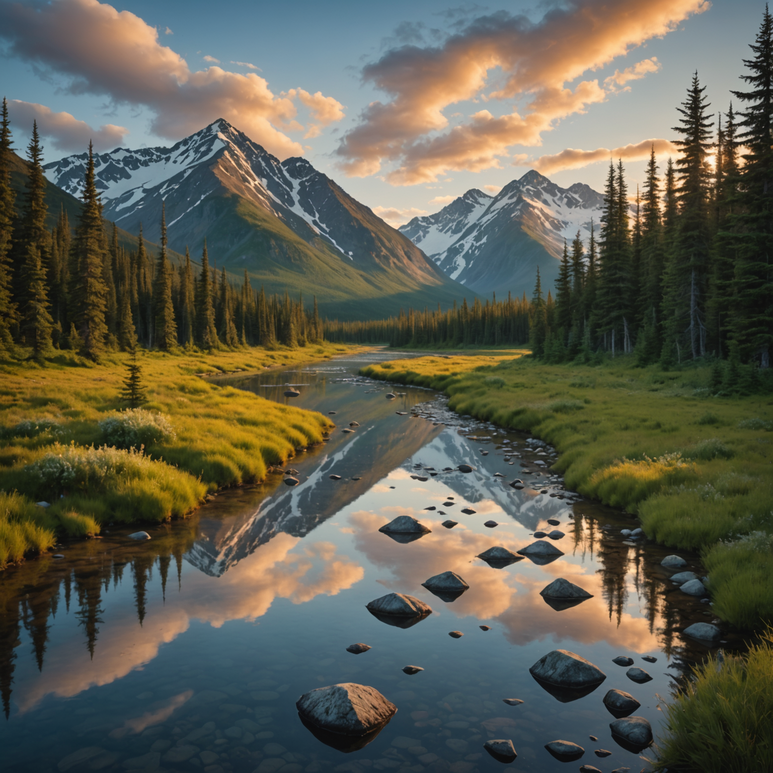 Brown bears catching salmon at Brooks Falls