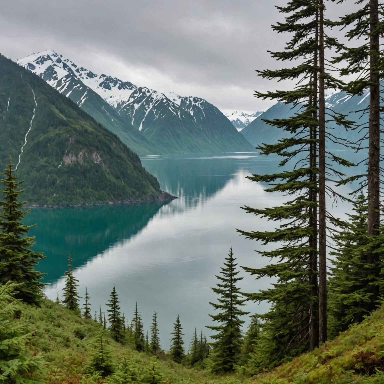 A panoramic view of Resurrection Bay from the Seward Lookout Trail