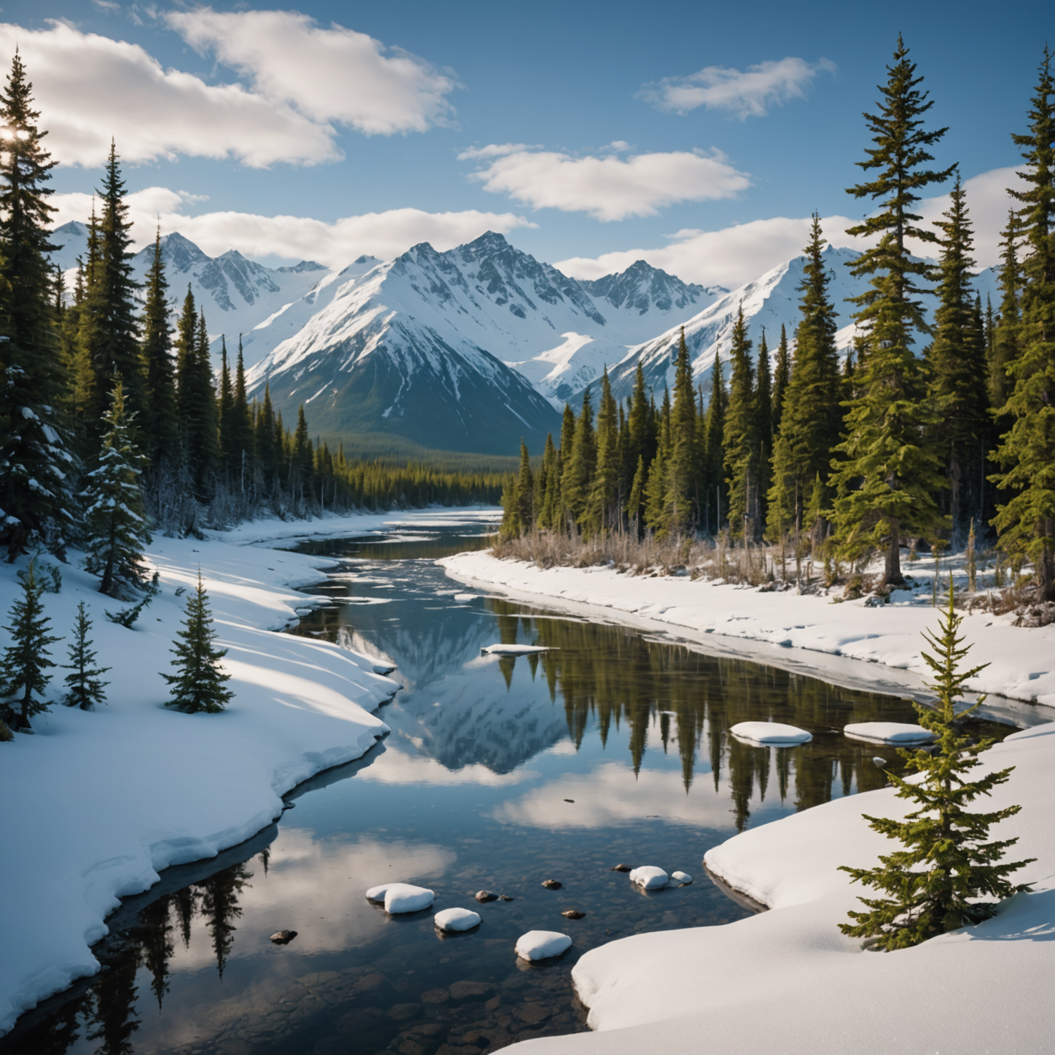 A scenic view of Turnagain Arm with mountains in the background.