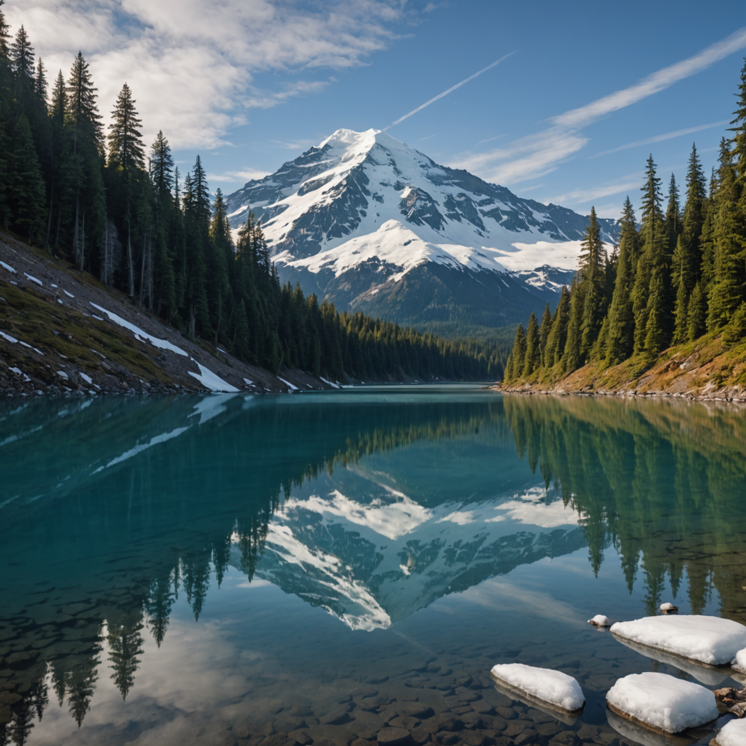 A panoramic view of Mount Marcus Baker with surrounding glaciers and peaks