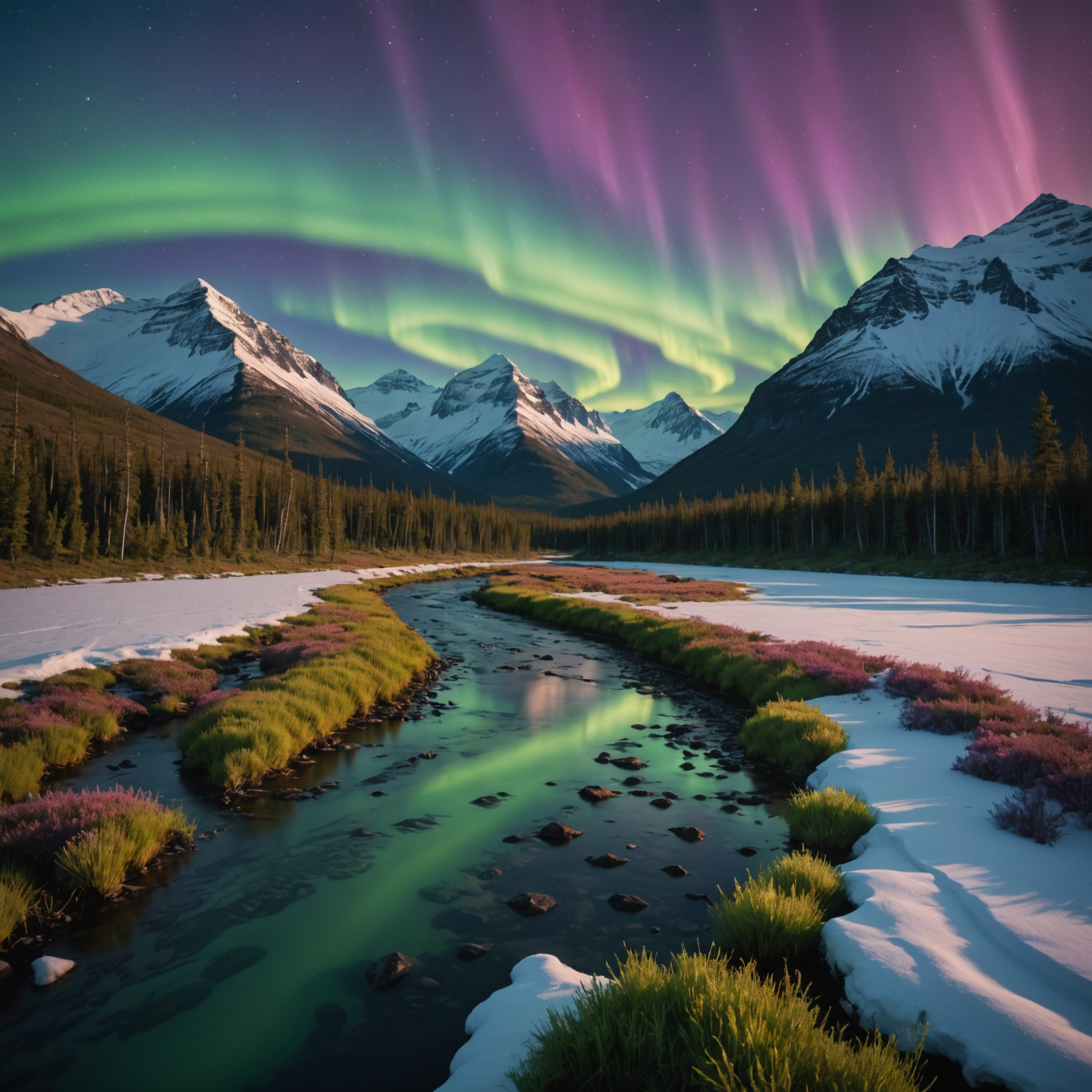 Snowmobilers navigating through a snow-covered trail in Nelchina