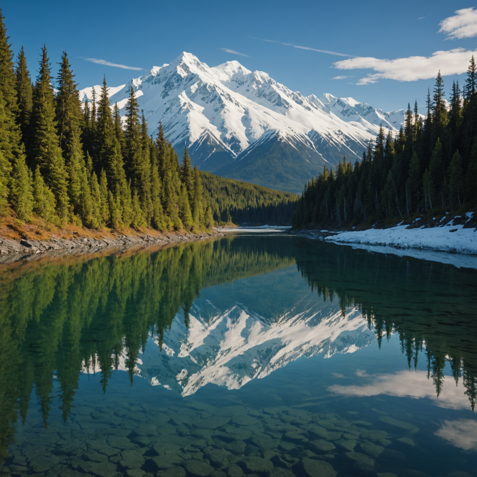 Scenic view of the Kenai Peninsula with mountains and rivers