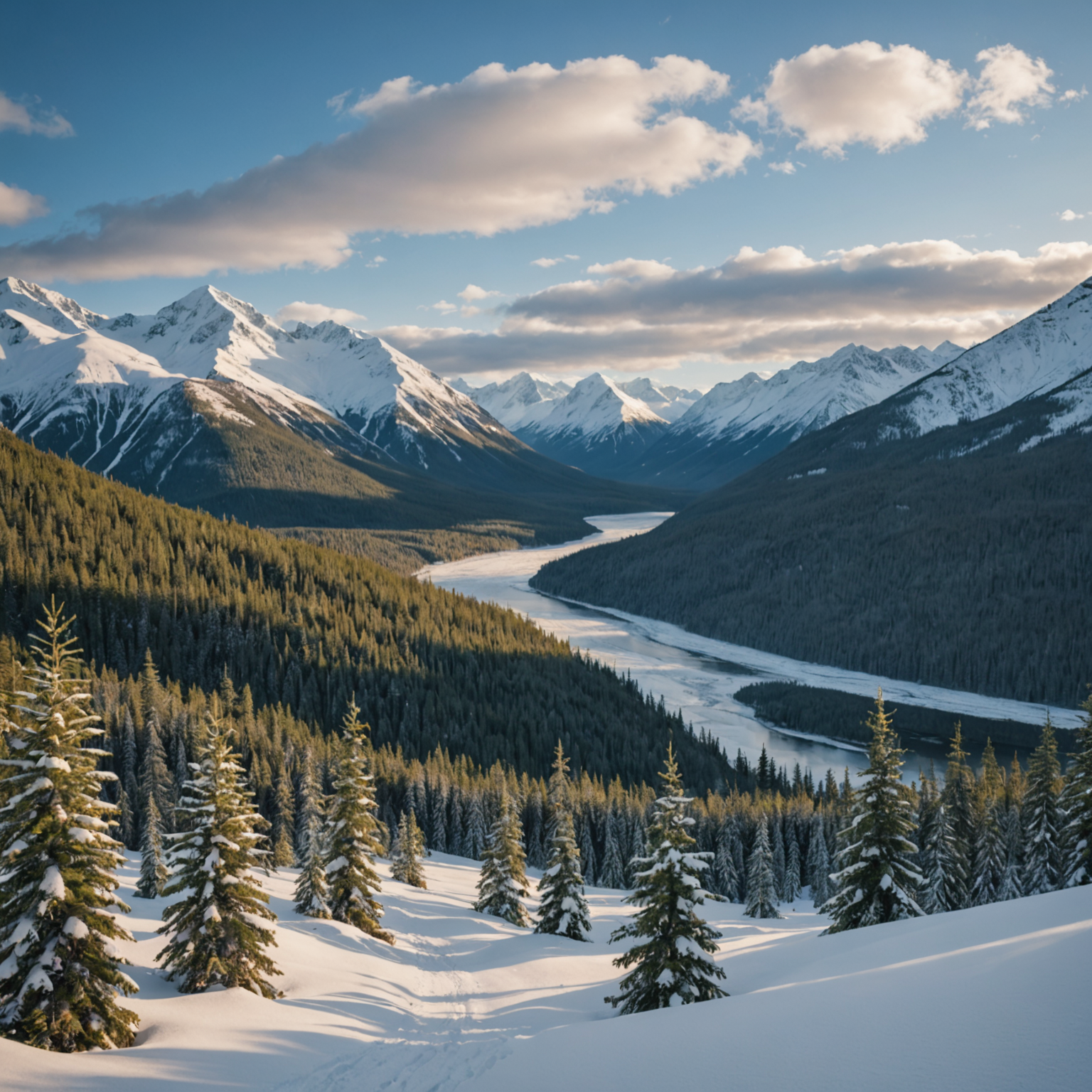 Snowmobiling in Palmer's snowy landscapes