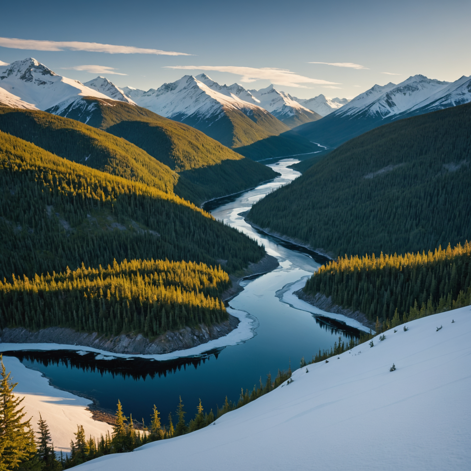 A grizzly bear in its natural Alaskan habitat