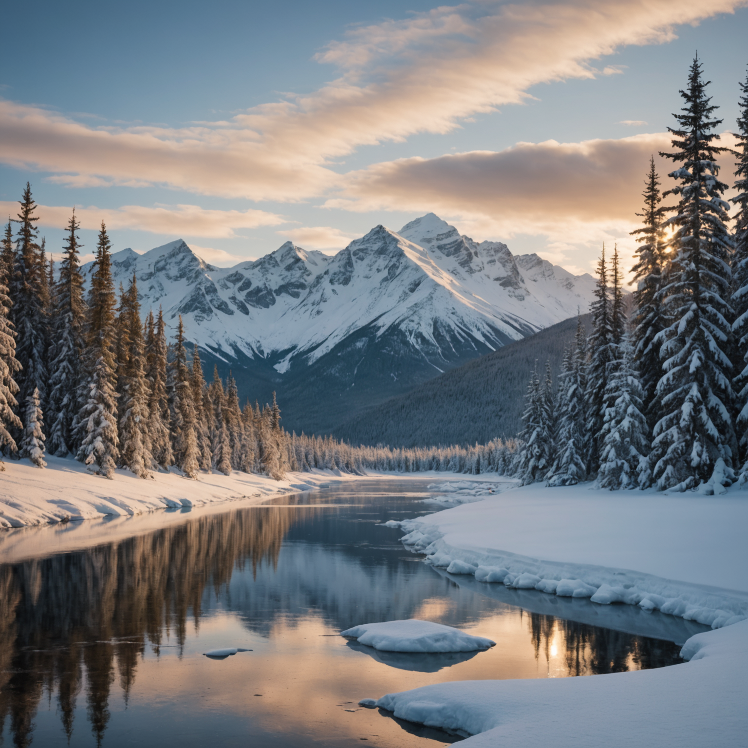 A snowshoer and snowmobiler sharing a trail, surrounded by snow-dusted trees and wildlife tracks.