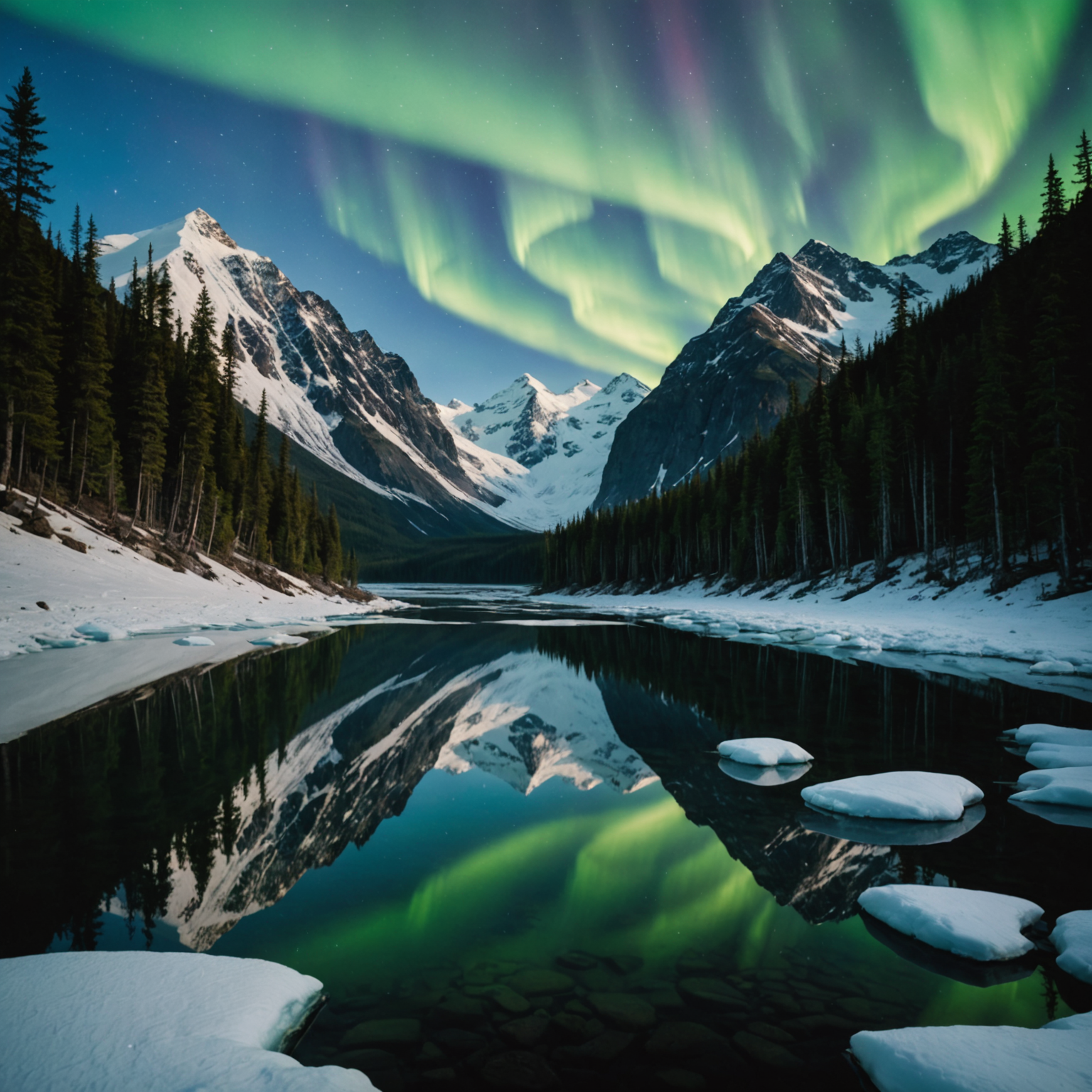 A family observing a massive glacier with icebergs floating in the foreground