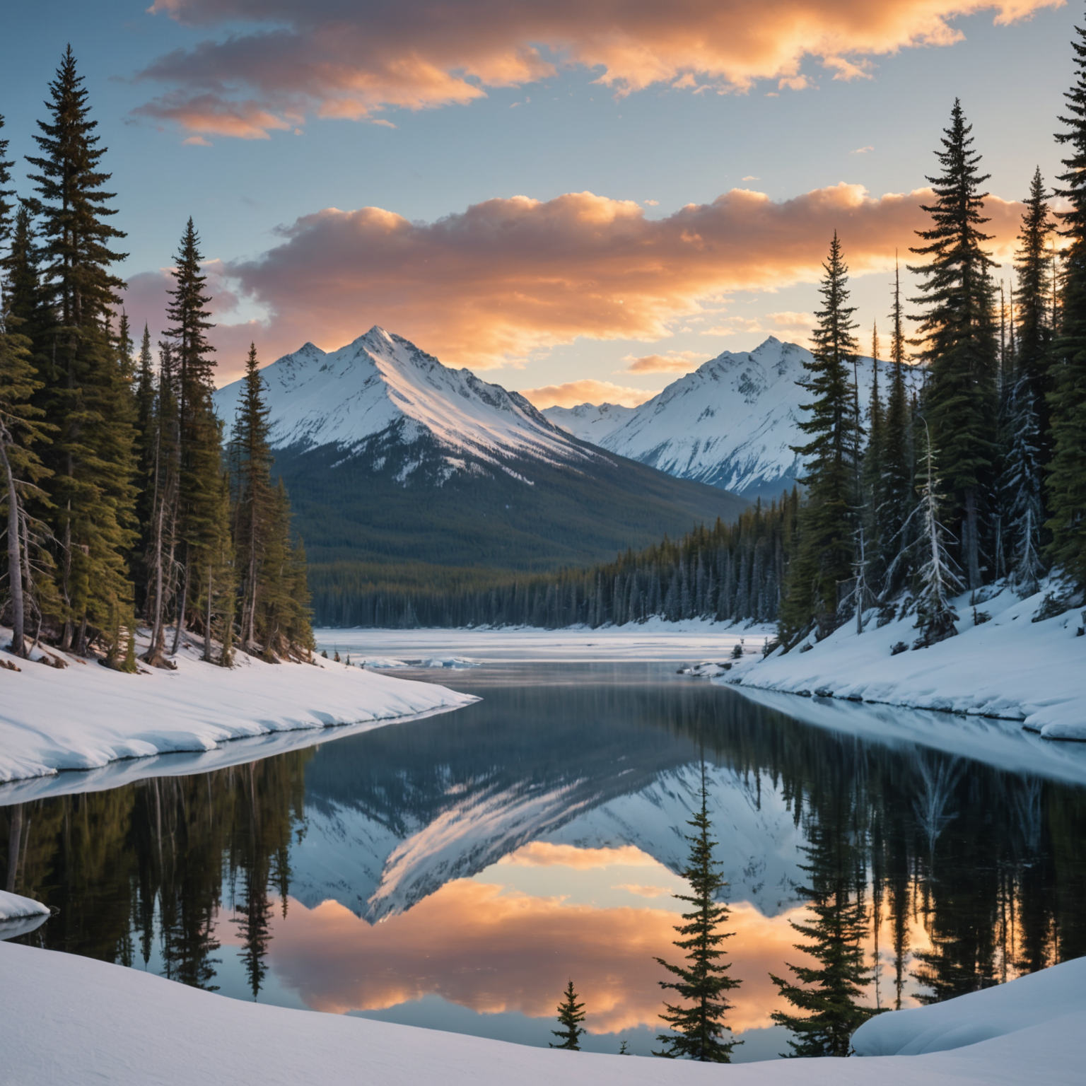 A family enjoying a snowmobile ride through Alaska's snowy landscapes