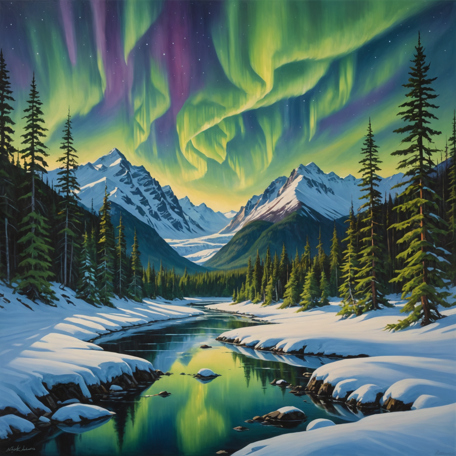 A bear standing in a field with mountains in the background